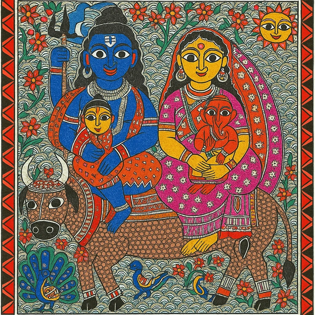 Shiv, Parvati, Ganesh, Family of Shiv