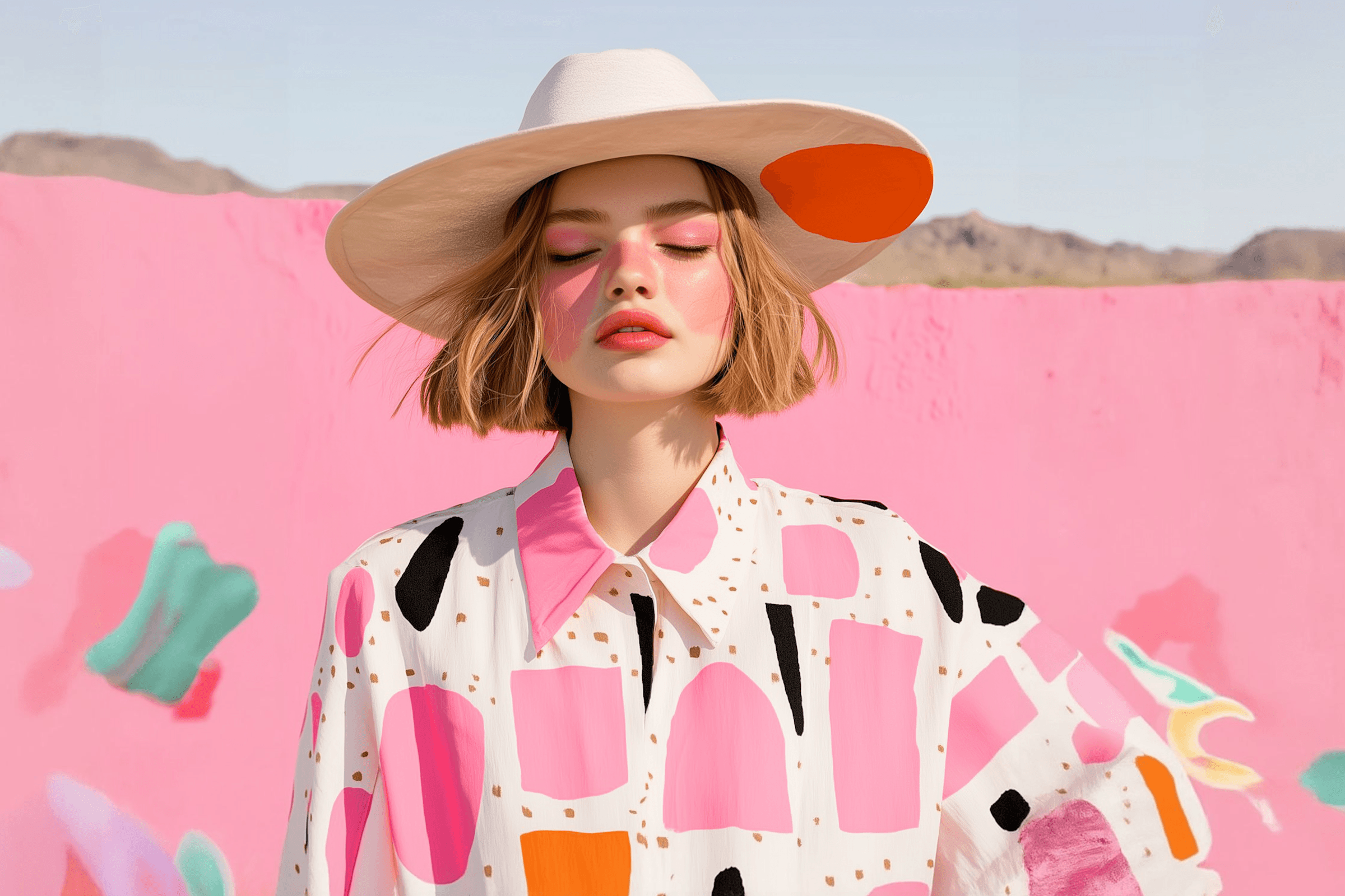 Creative portrait representing focus and finding a starting point