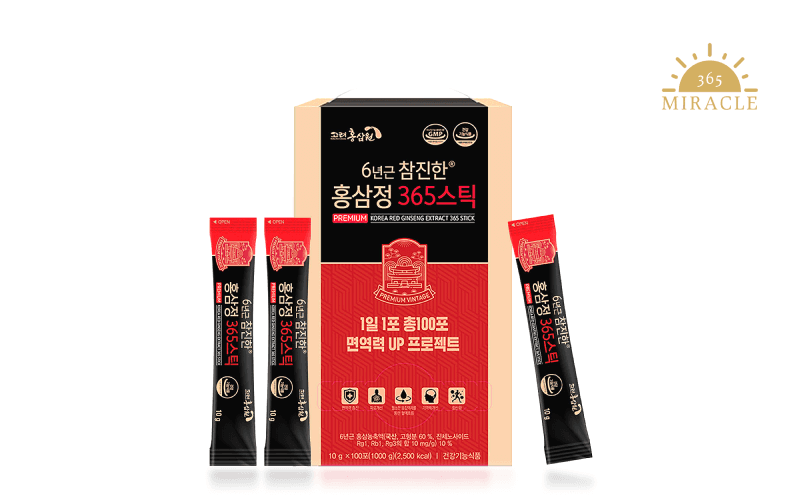 Premium Korea Red Ginseng Extract 365 Stick - Miracle365