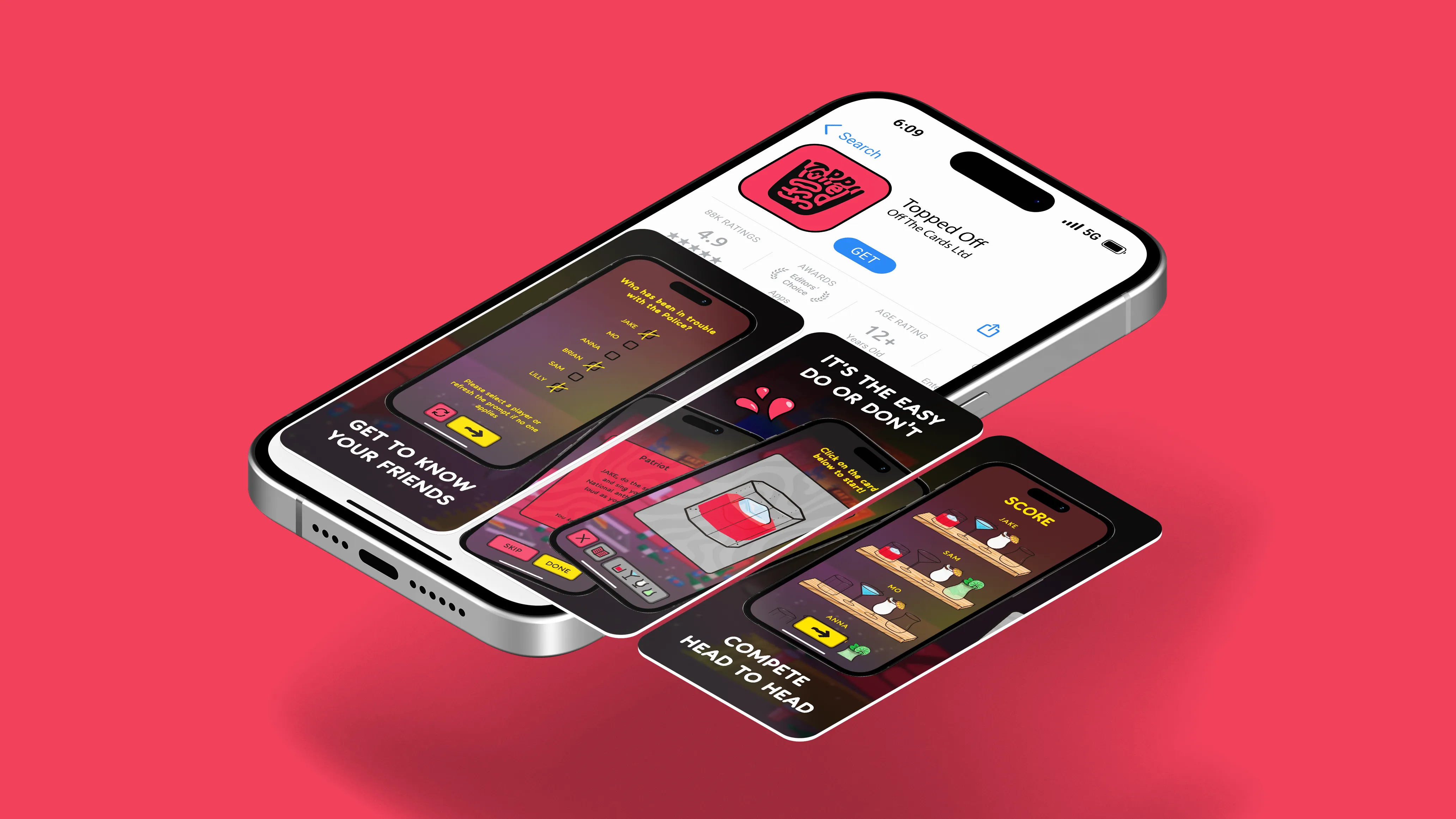 Image of two smartphones with a gray background