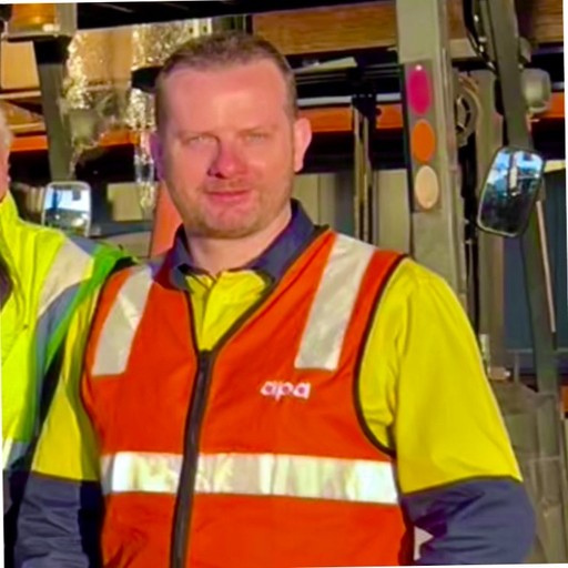 Portrait of a man in high-visibility workwear