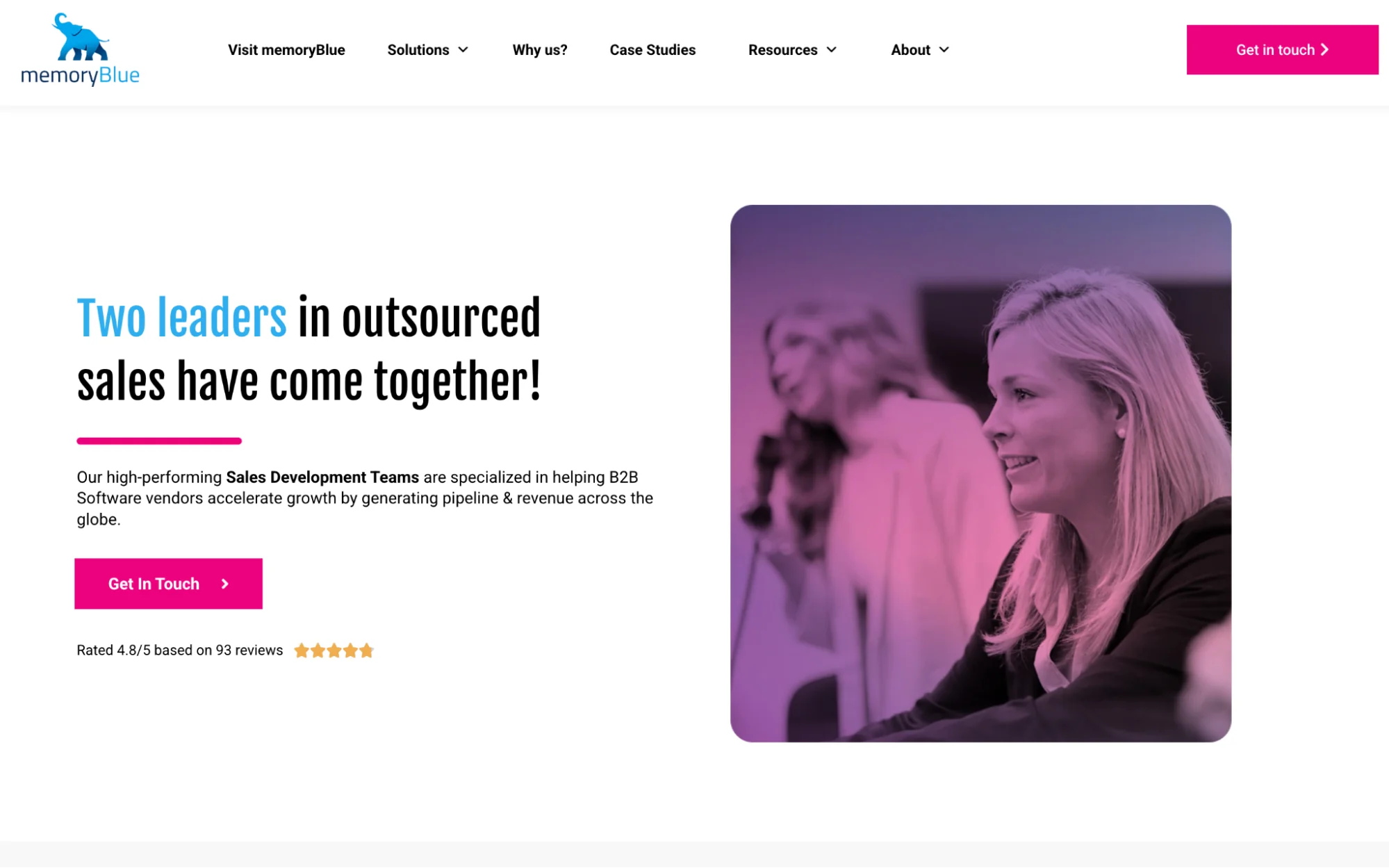 Operatix homepage: global B2B lead generation and sales acceleration