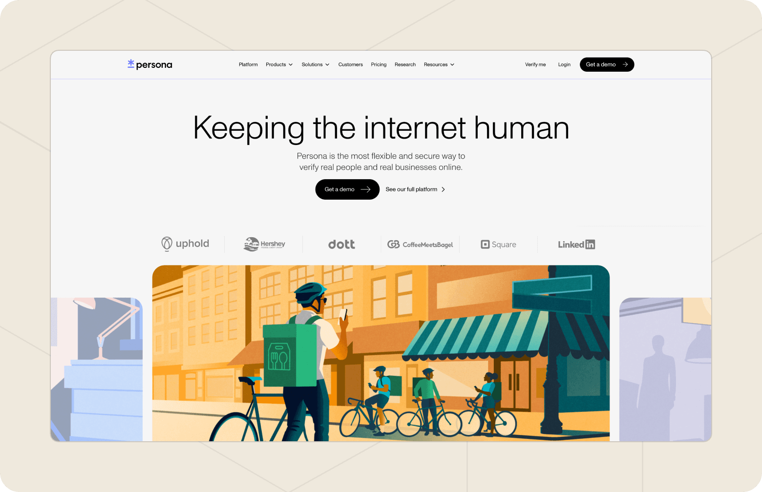 Image of the Persona homepage.