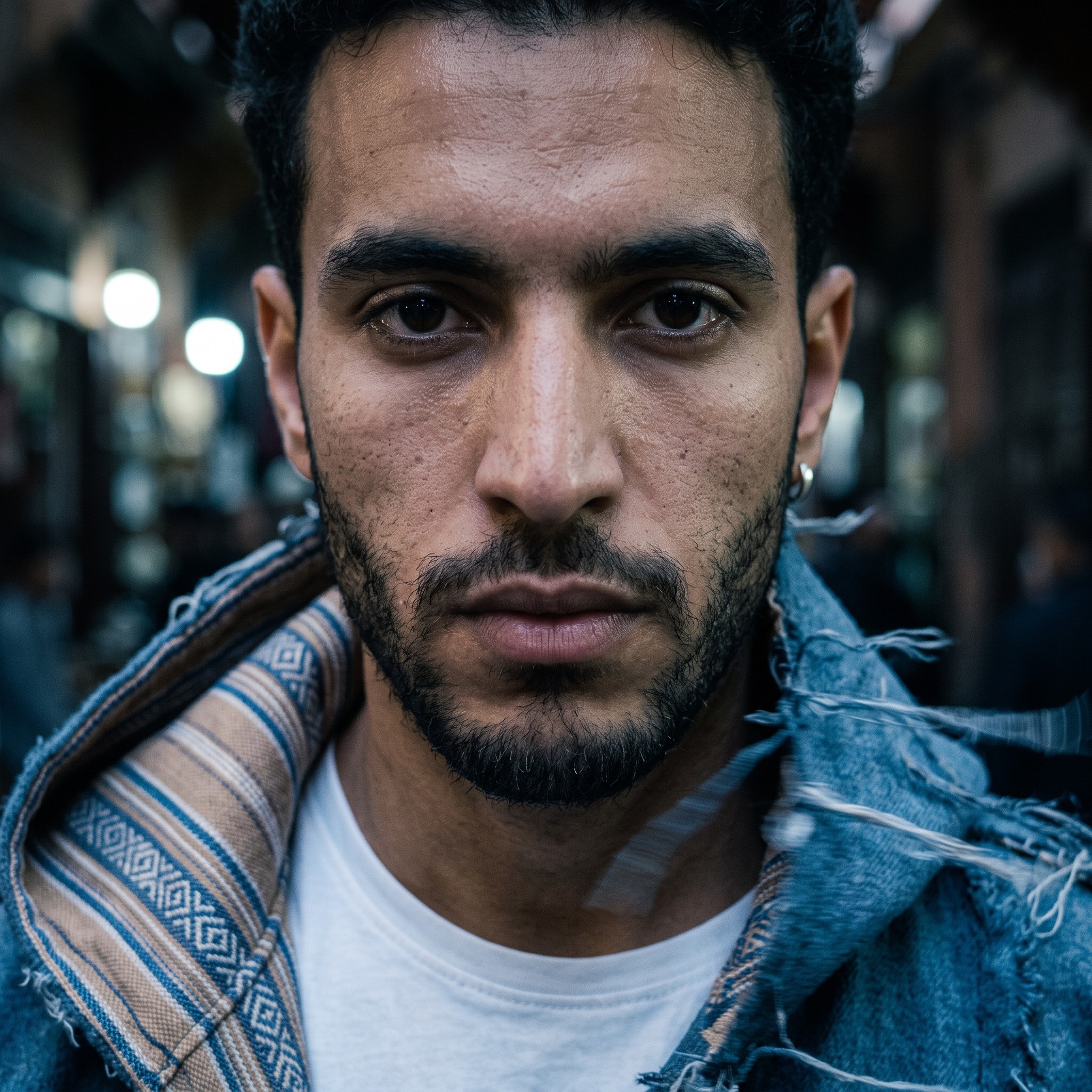 Homme marocain en veste moderne