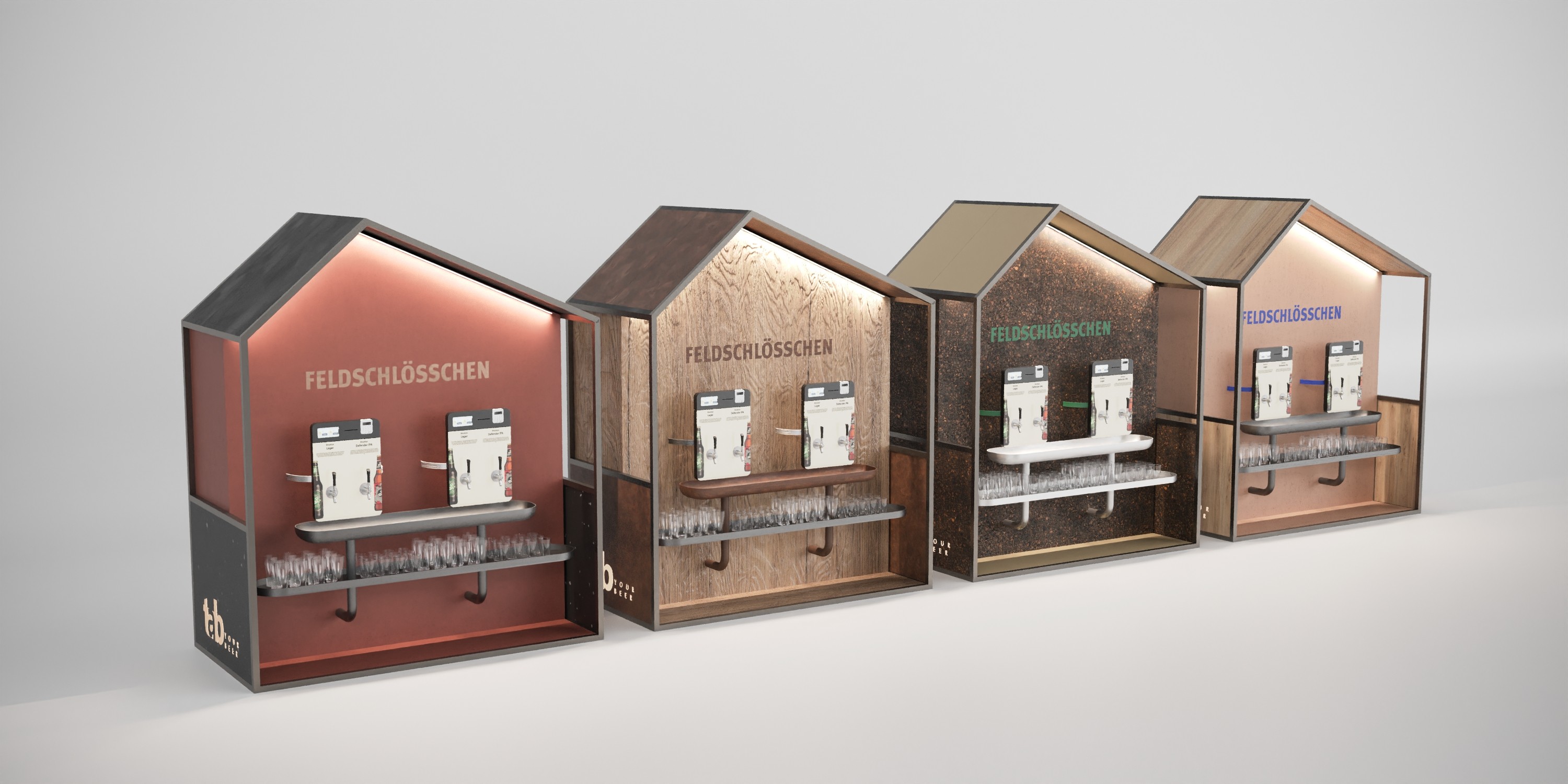 Small house terminal service module for a retail design event for the beer brand feldschlösschen