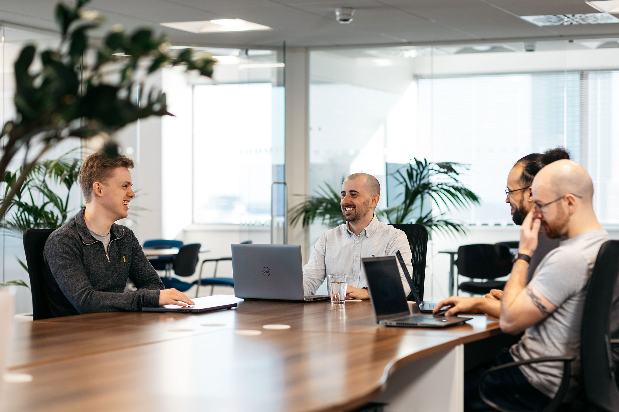 Product Team working together in a huddle