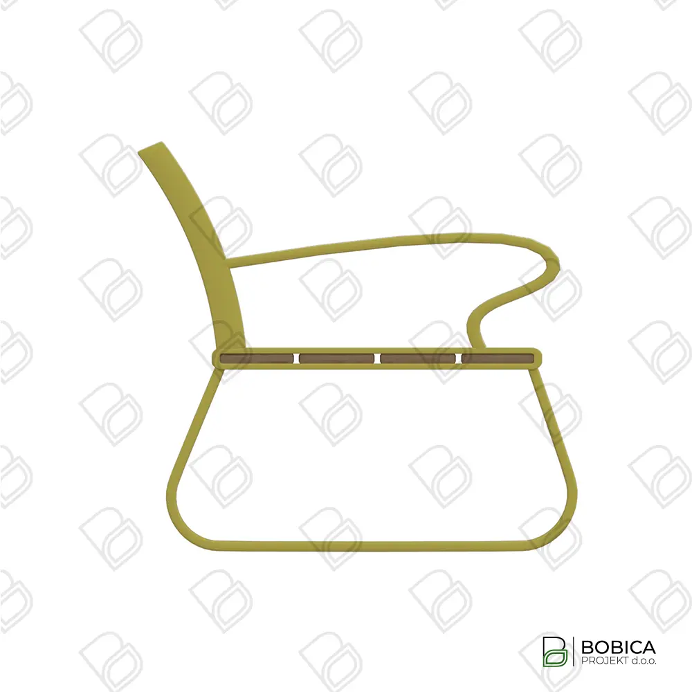 Urbana klupa s naslonom – "Aura Gold"