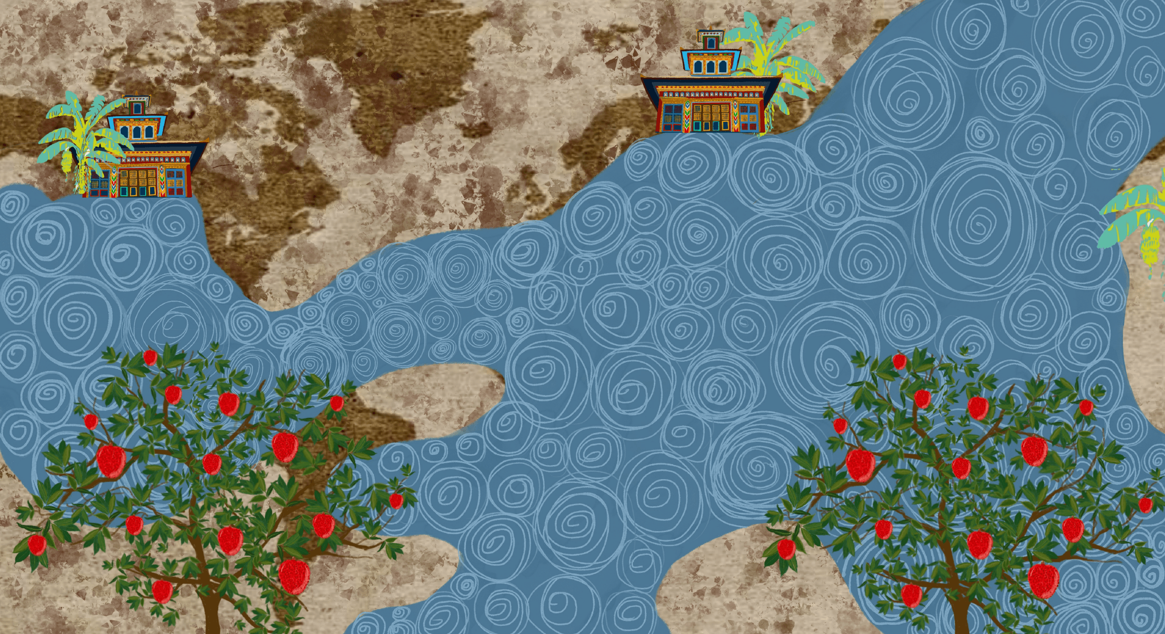 Laptop displaying website on wooden table