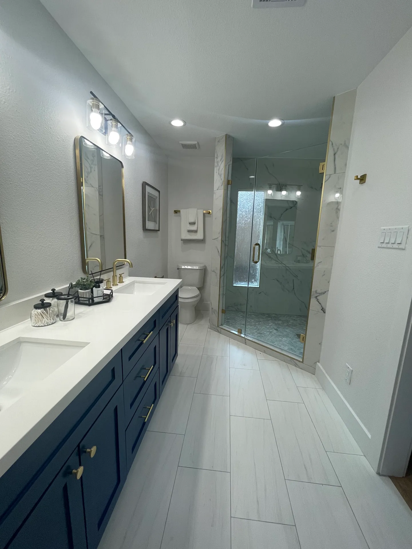 Full-wall mirrors