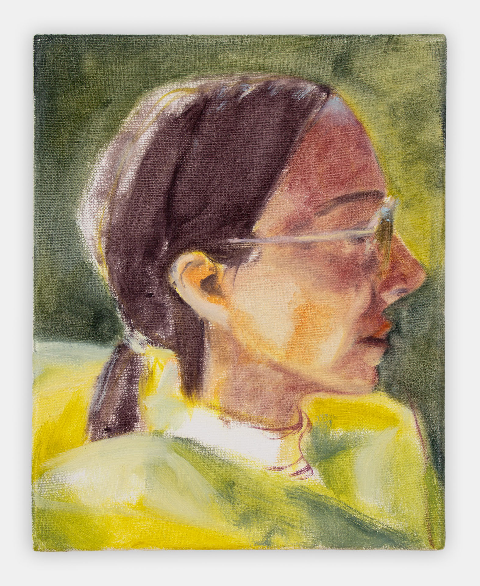 Aileen's coat, 2021, oil on canvas, 10x8"