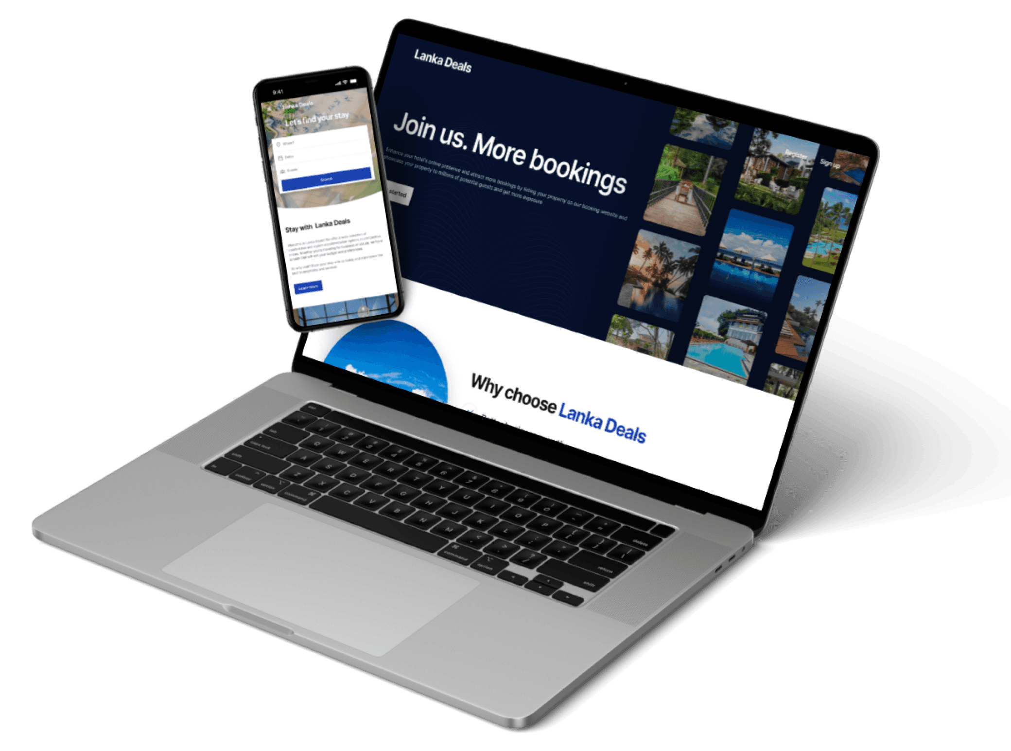 laptop showing design works