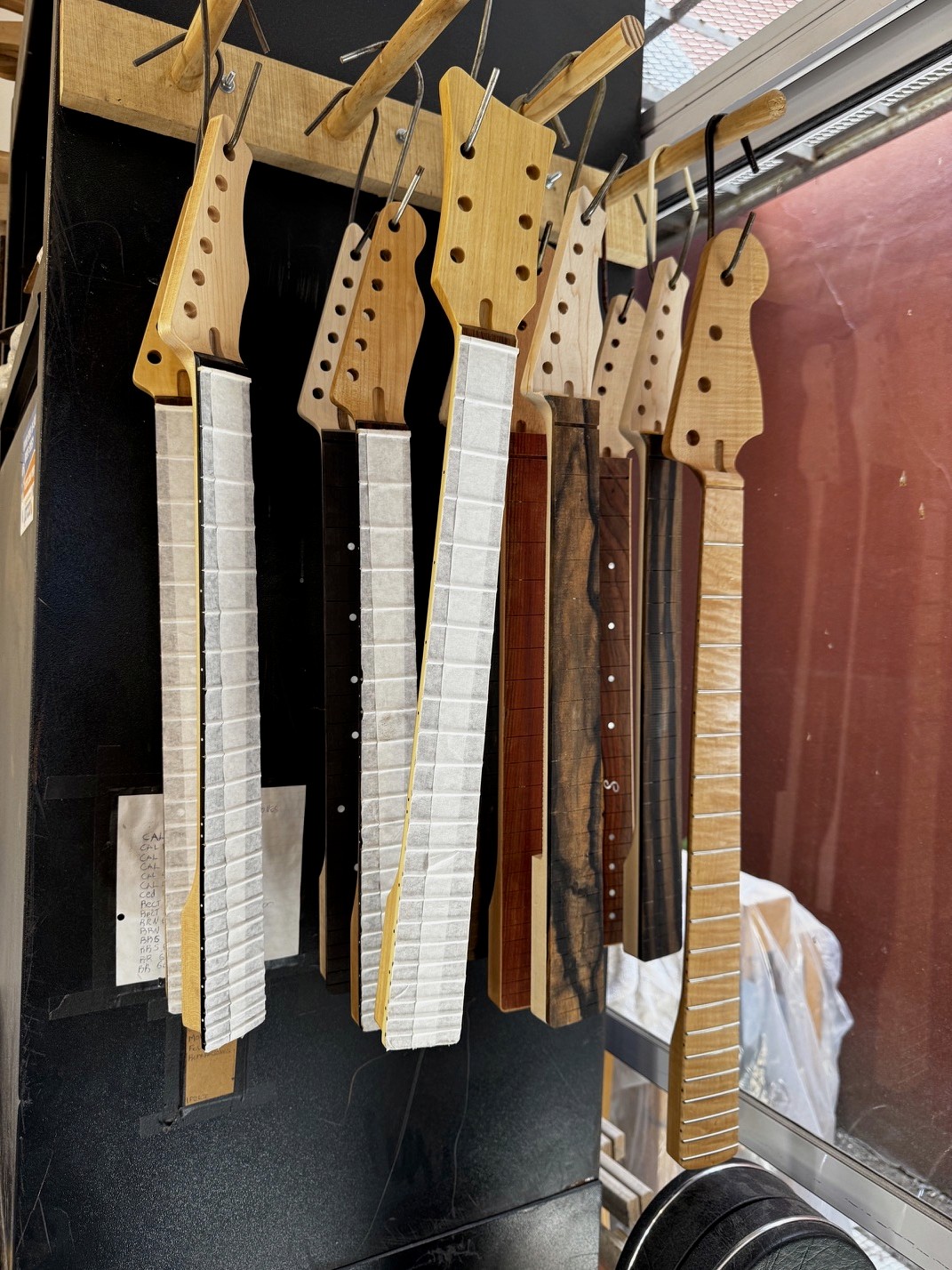Students working in the Sentous luthier workshop