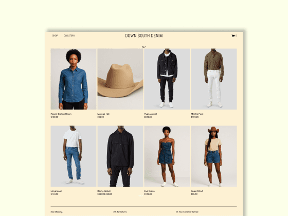 Direct-to-consumer luxury clothing brand e-commerce execution.