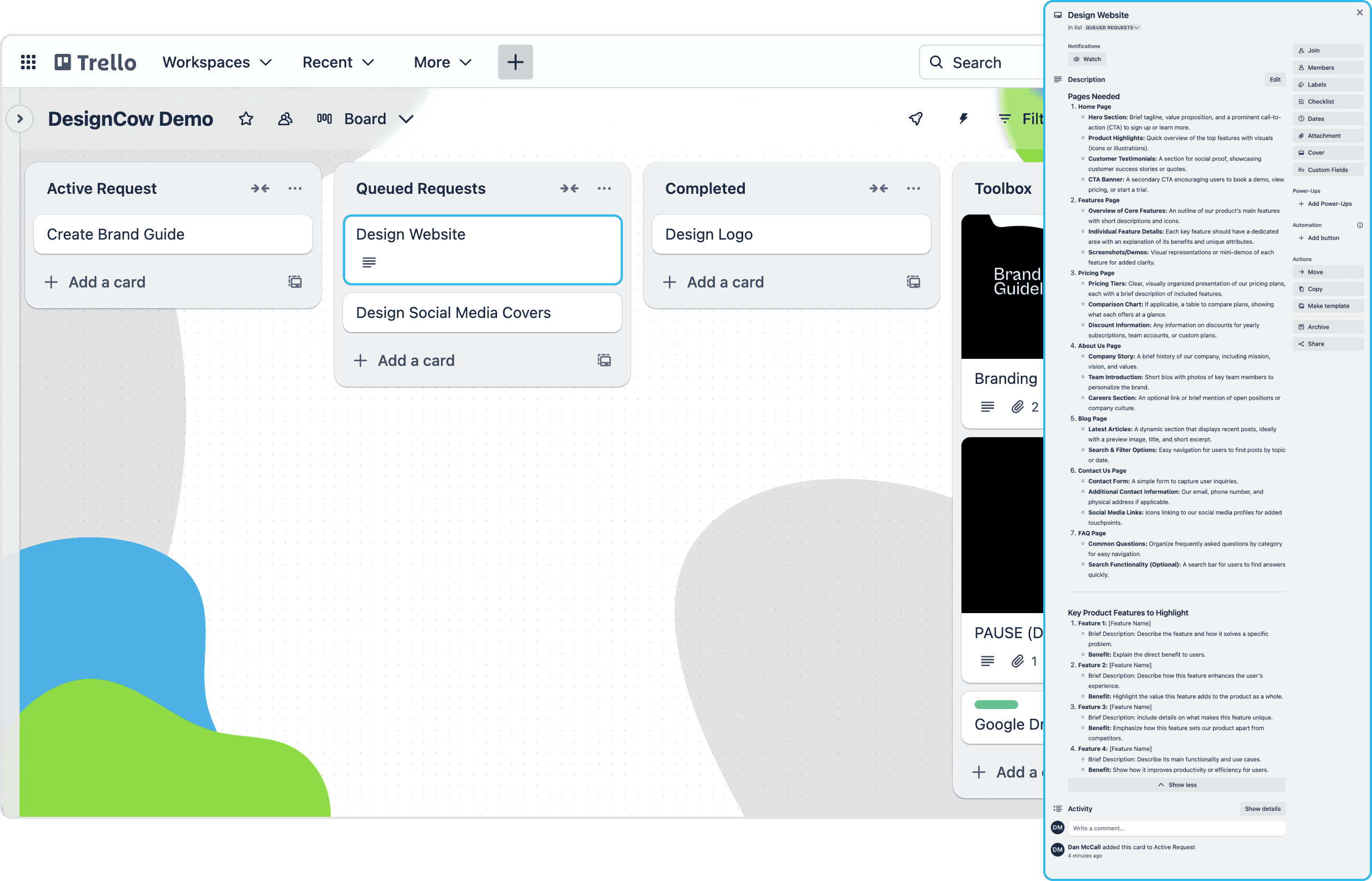 Project Management Board Example