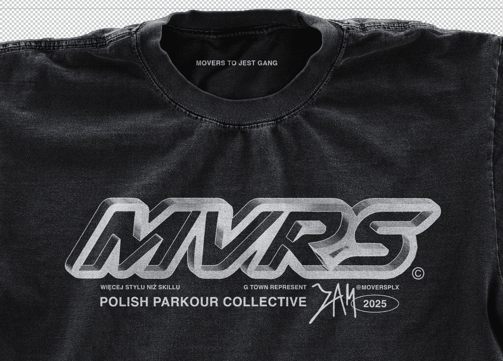 T-shirt designed for parkour brand