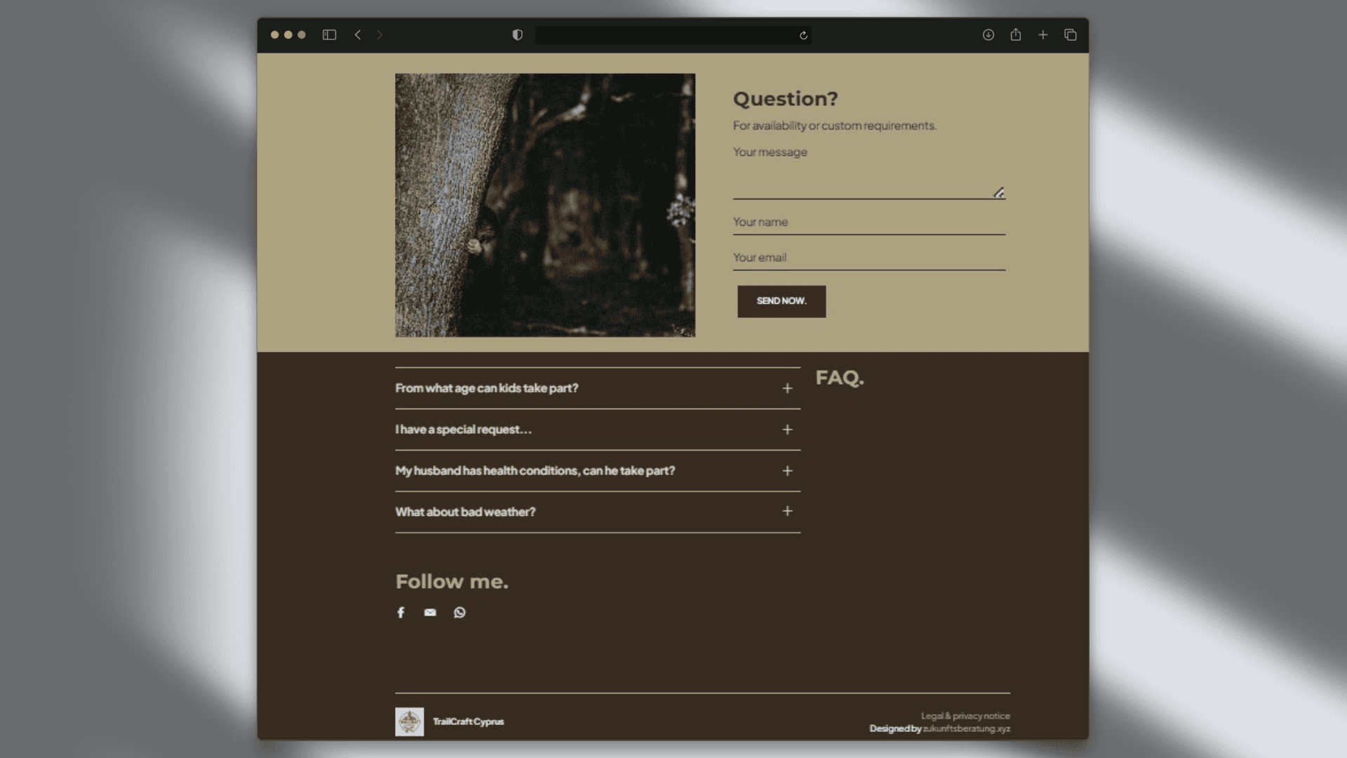 TrailCraft Footer Section