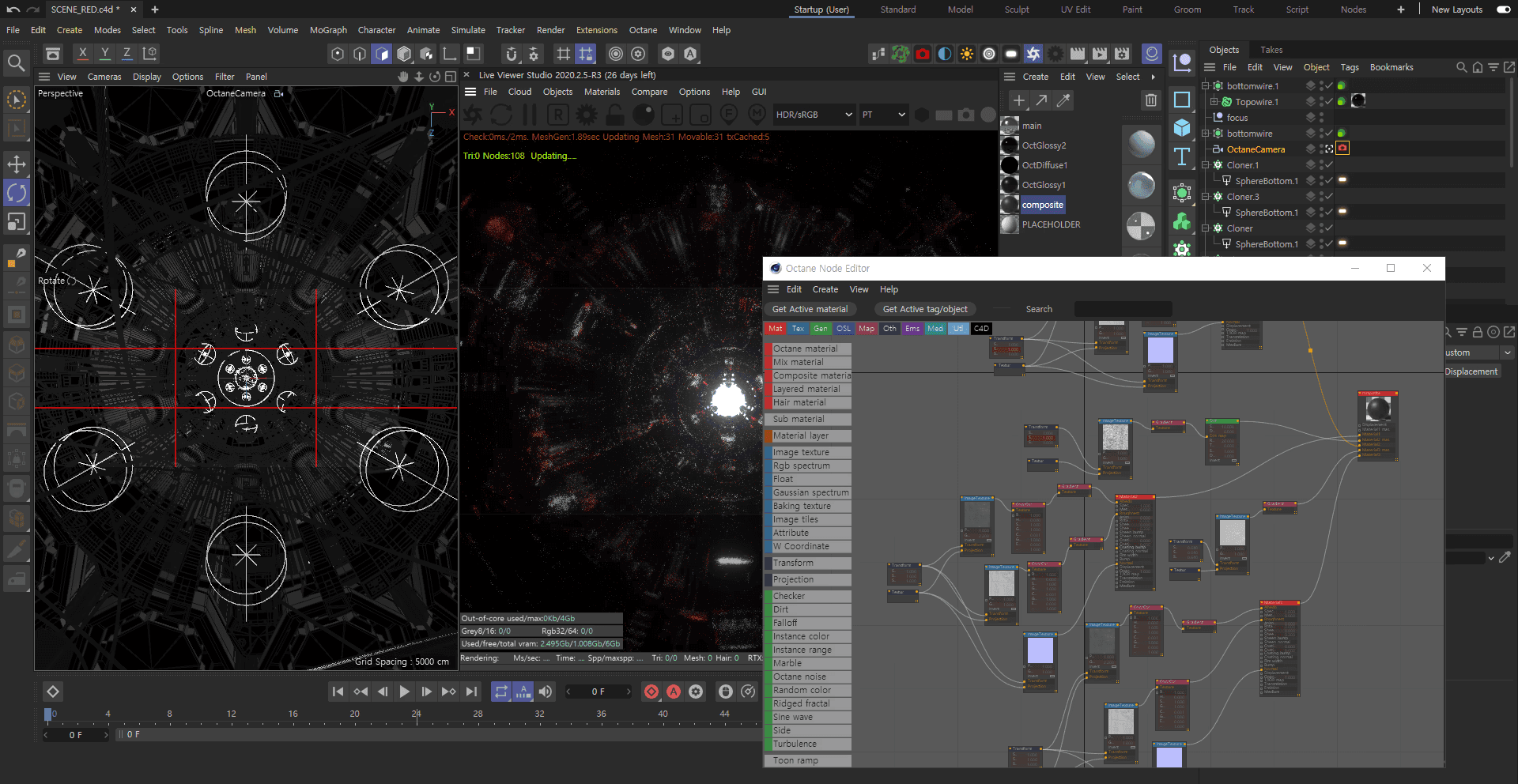 texuring using octane nodes.