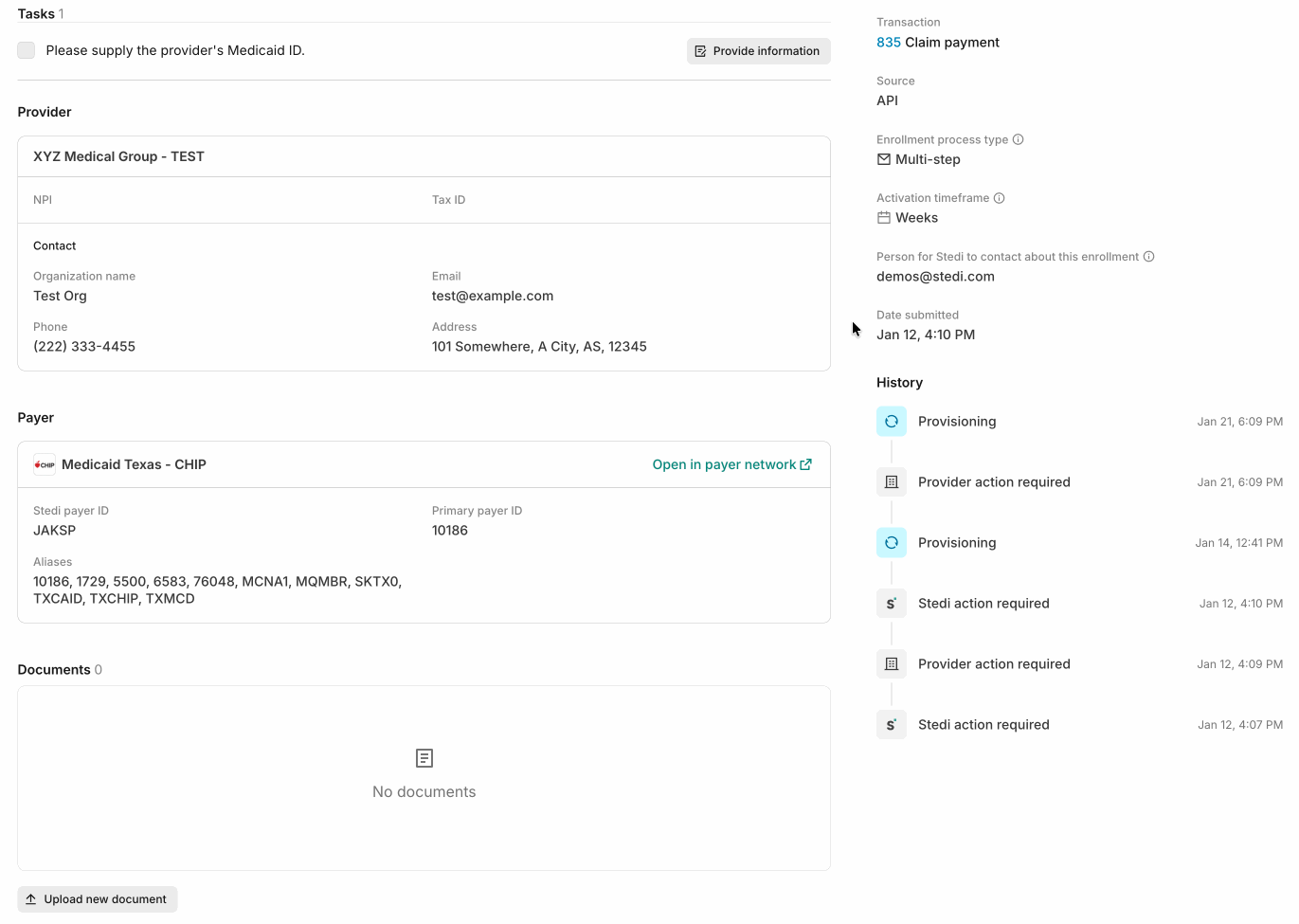 Provide information task