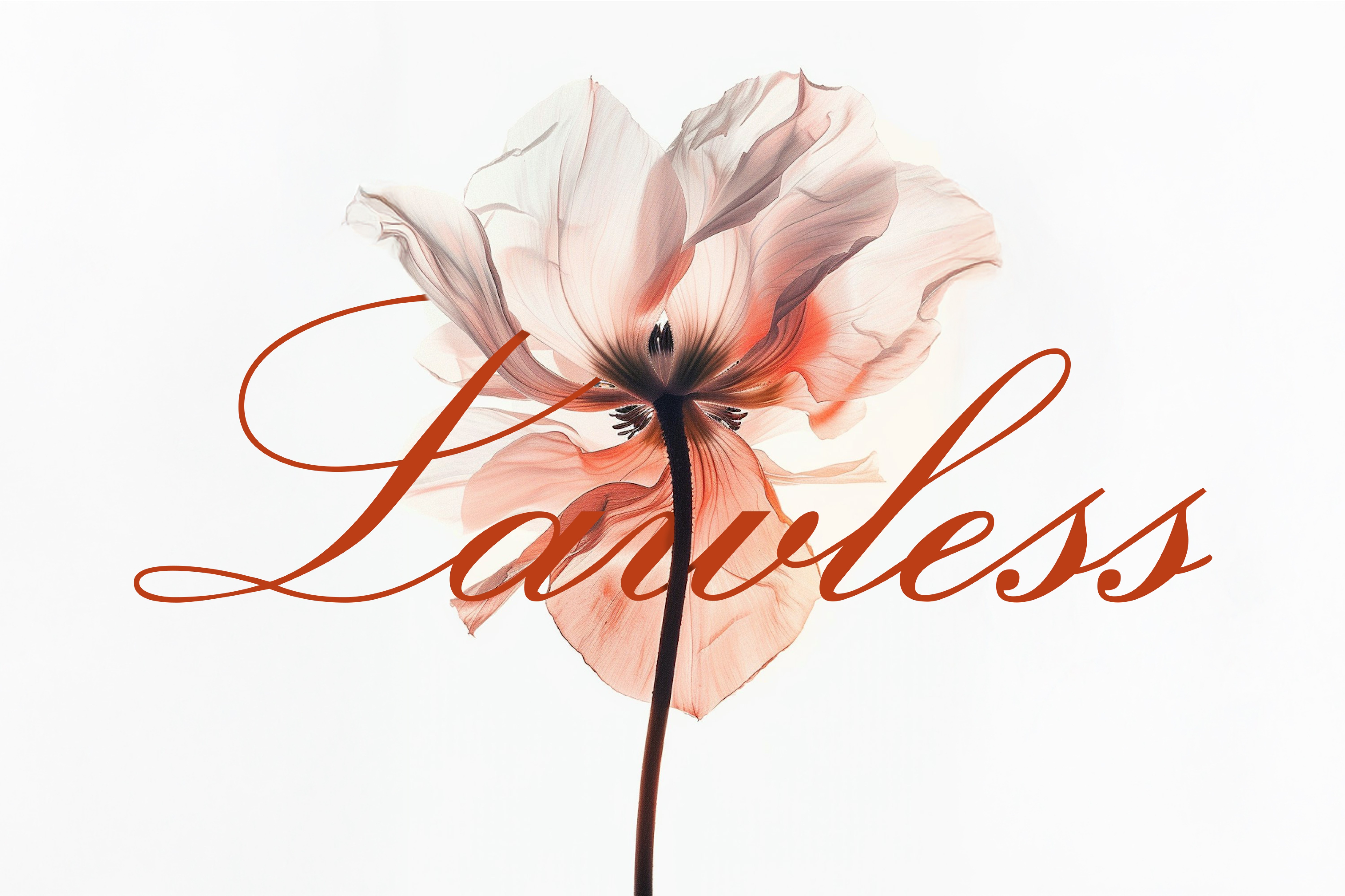 Elegant floral branding for Lawless Botanicals & Florals, featuring a delicate, flowing script over a soft, artistic flower.