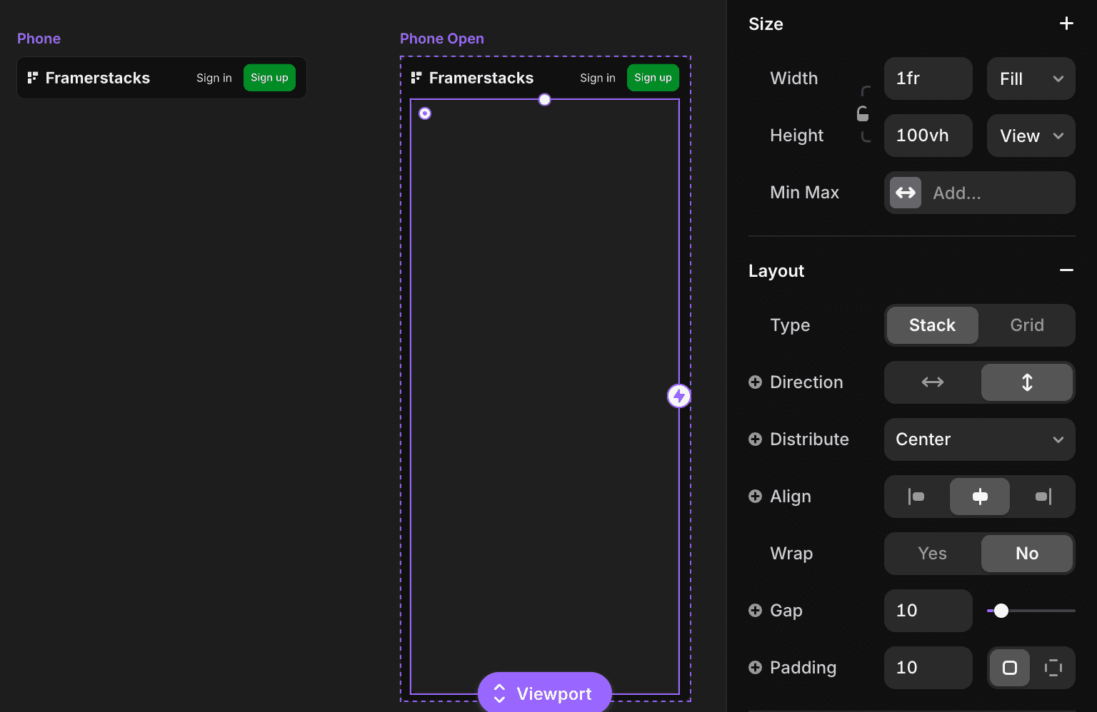 optimizing mobile open, close variants.