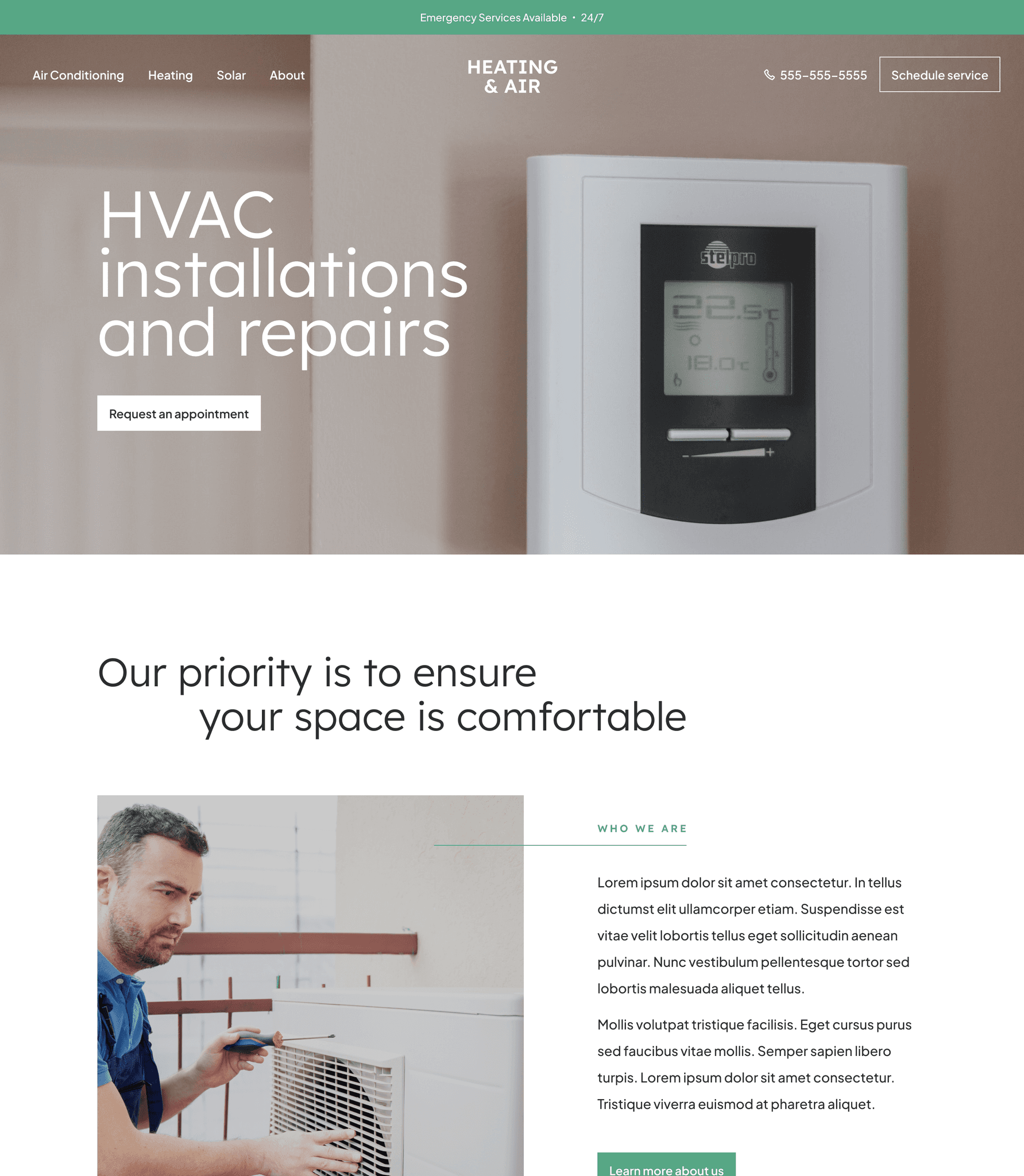 HVAC theme template