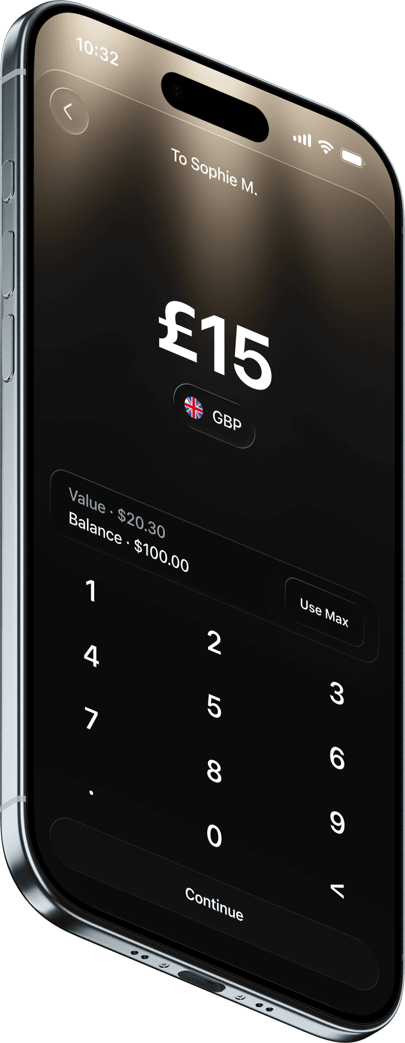 Charter Amount Page App UI