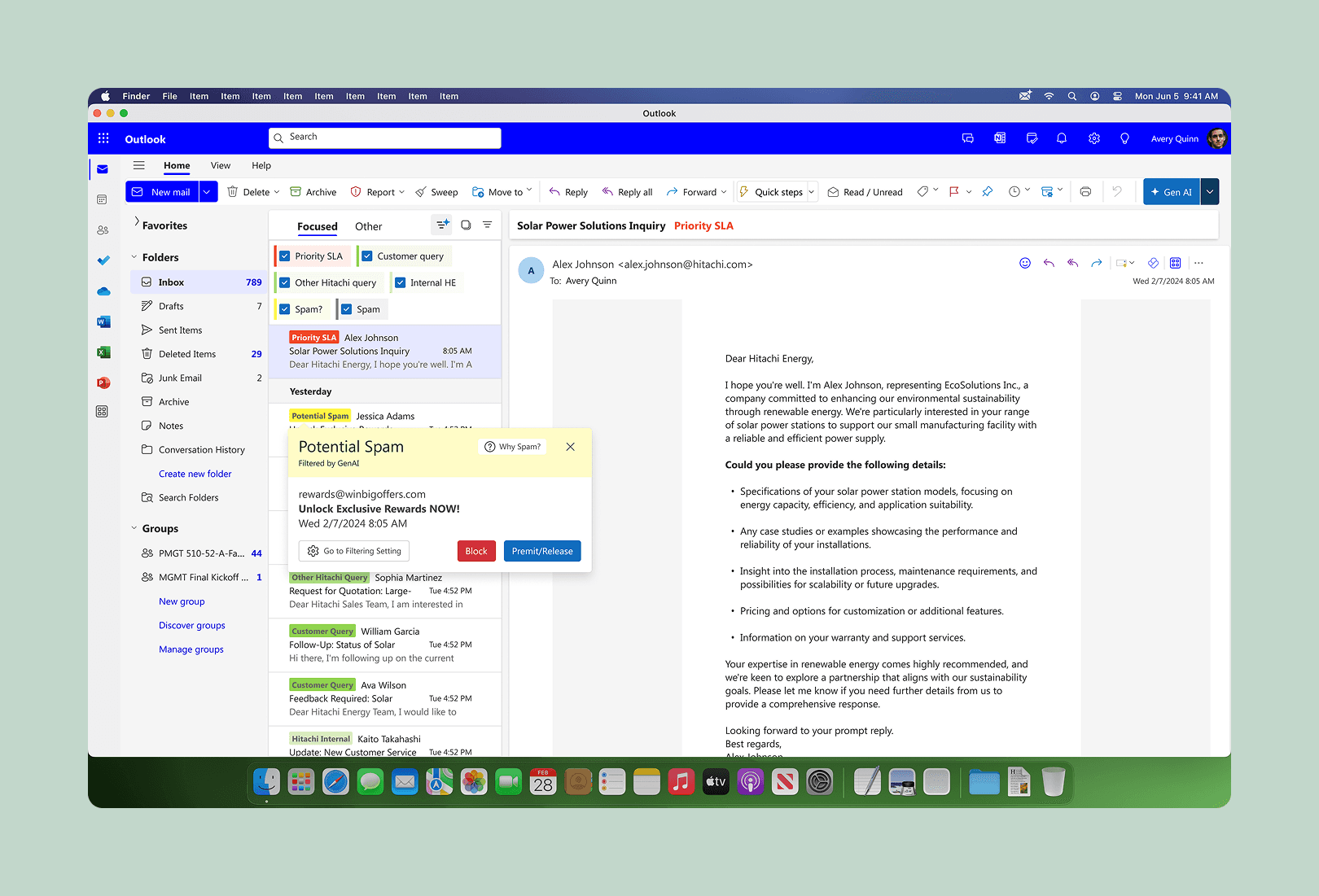 AI-powered filters automatically flag spam and competitor emails, reducing manual cleanup and letting agents focus on priority queries.