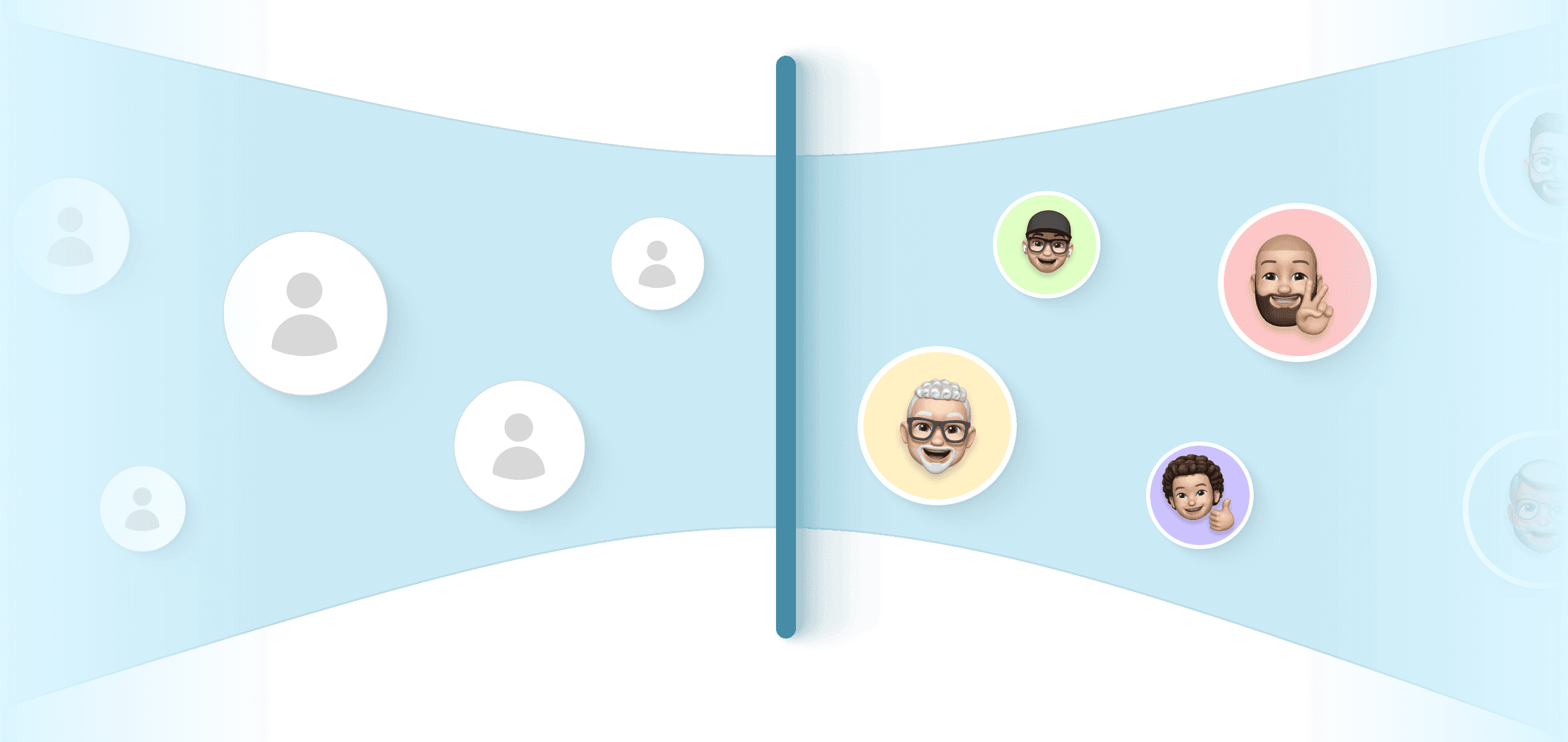 Illustration d'une trasnformation de visiteur en client