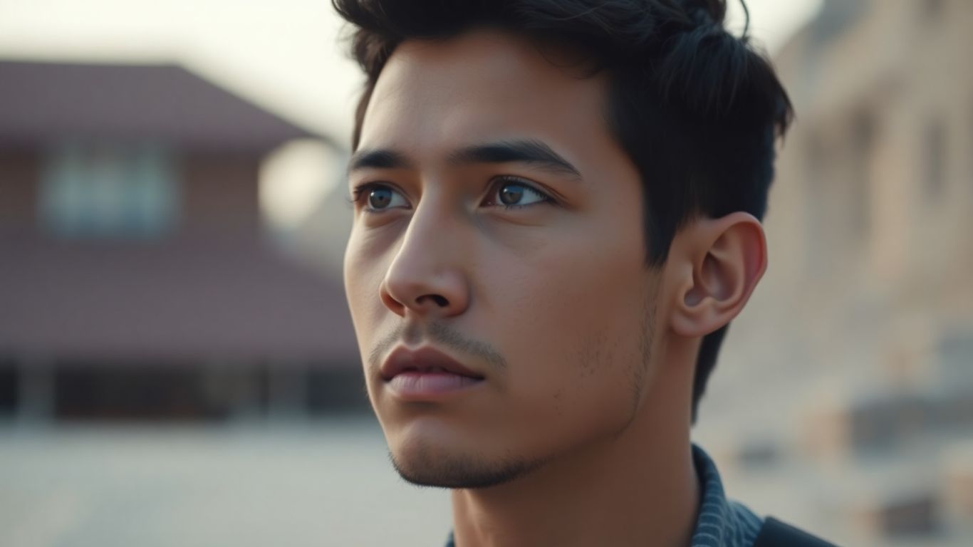 Person looking into the distance with a visionary glow.