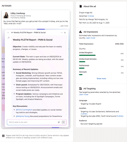 Marketing Spotlight: ClickUp Marketing Strategy Paid Advertising Strategy