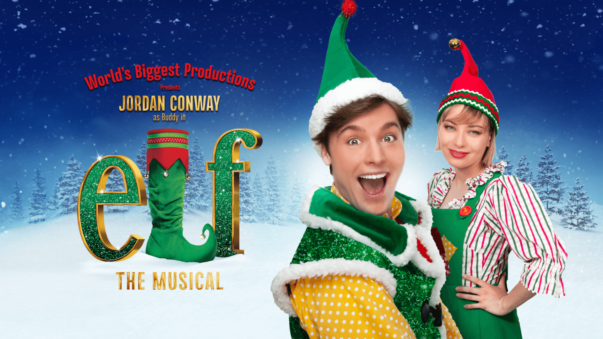 Jordan Conway in Elf at the Wycombe Swan