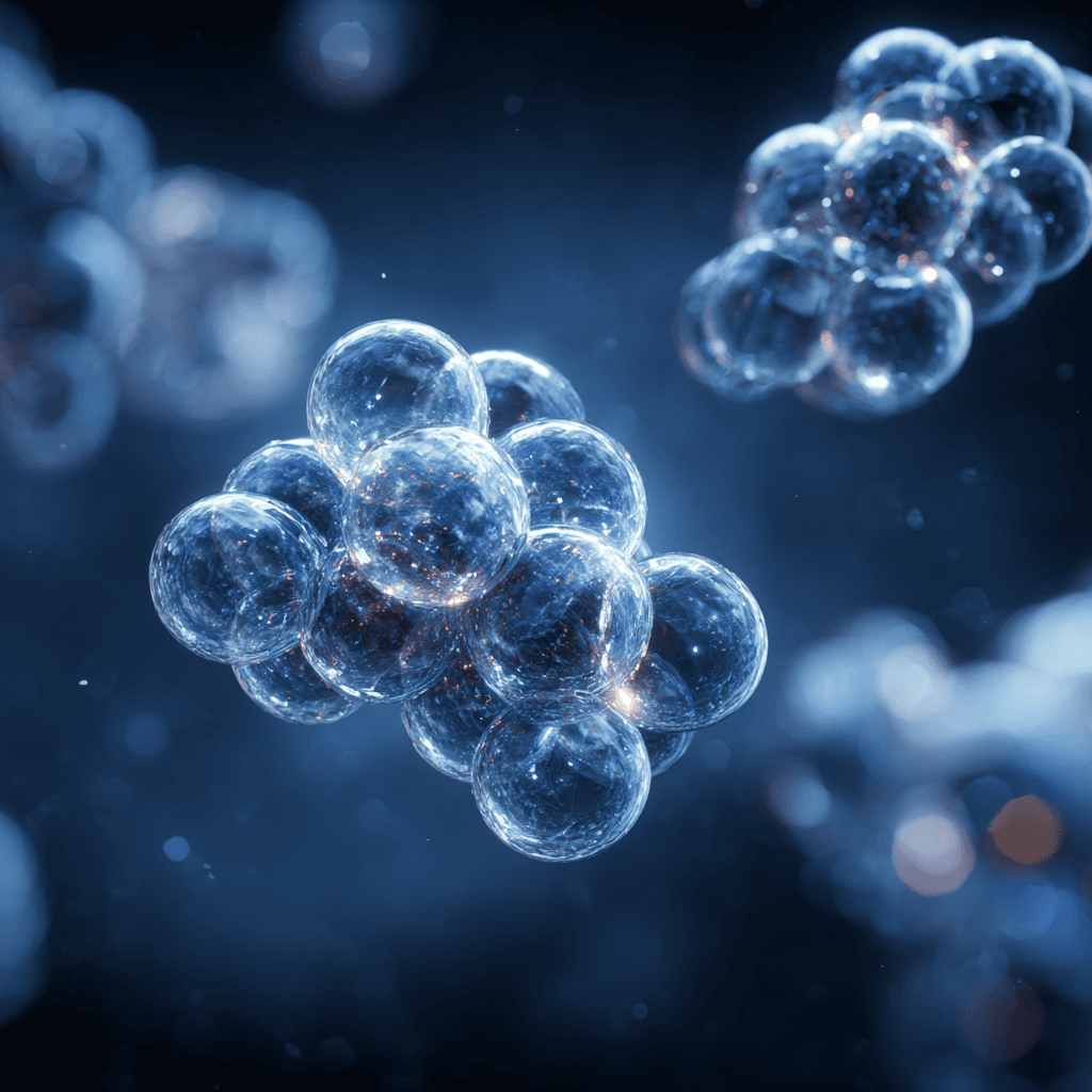 NOVAMET 910 B coolant description beside clustered Oemeta fluid spheres symbolizing engineered molecular stability