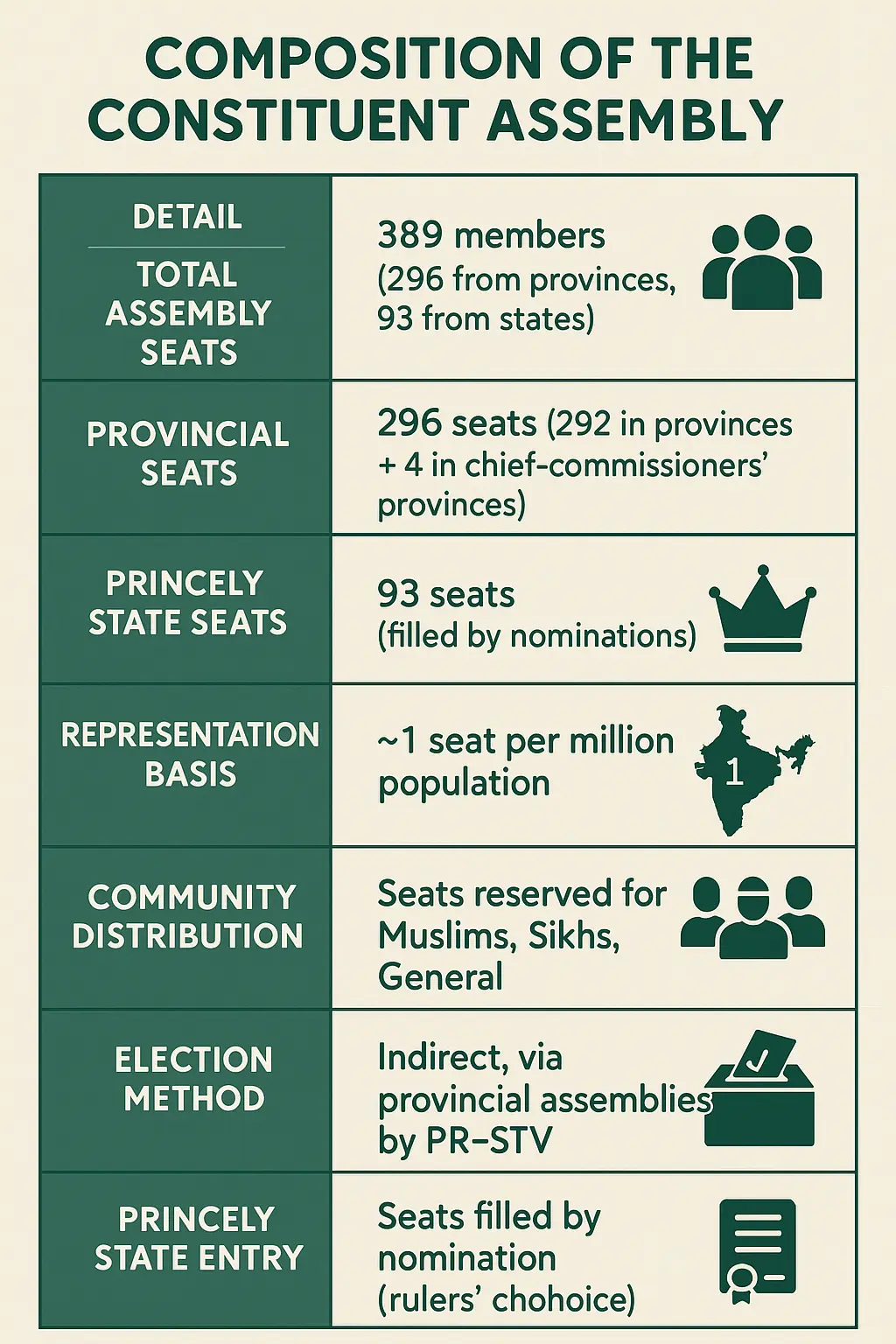 Composition of Constituent Assembly