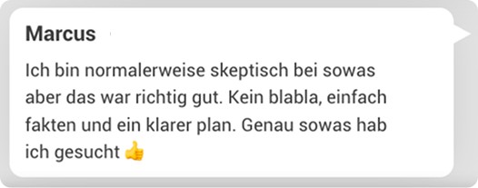 Marcus Webinarfeedback