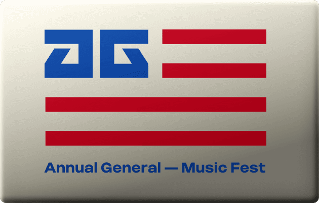 Magnet showing a music festival logo