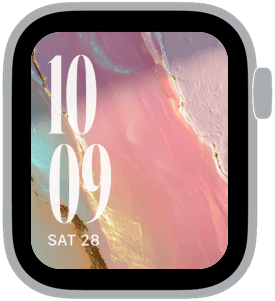opaline bloom Apple Watch face preview 2 featuring abstract, gradient, easter, and spring.