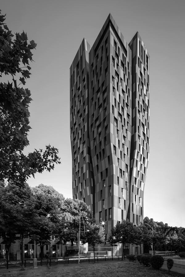 Tirana tower on sunny day - National Historical Museum Ottoman heritage