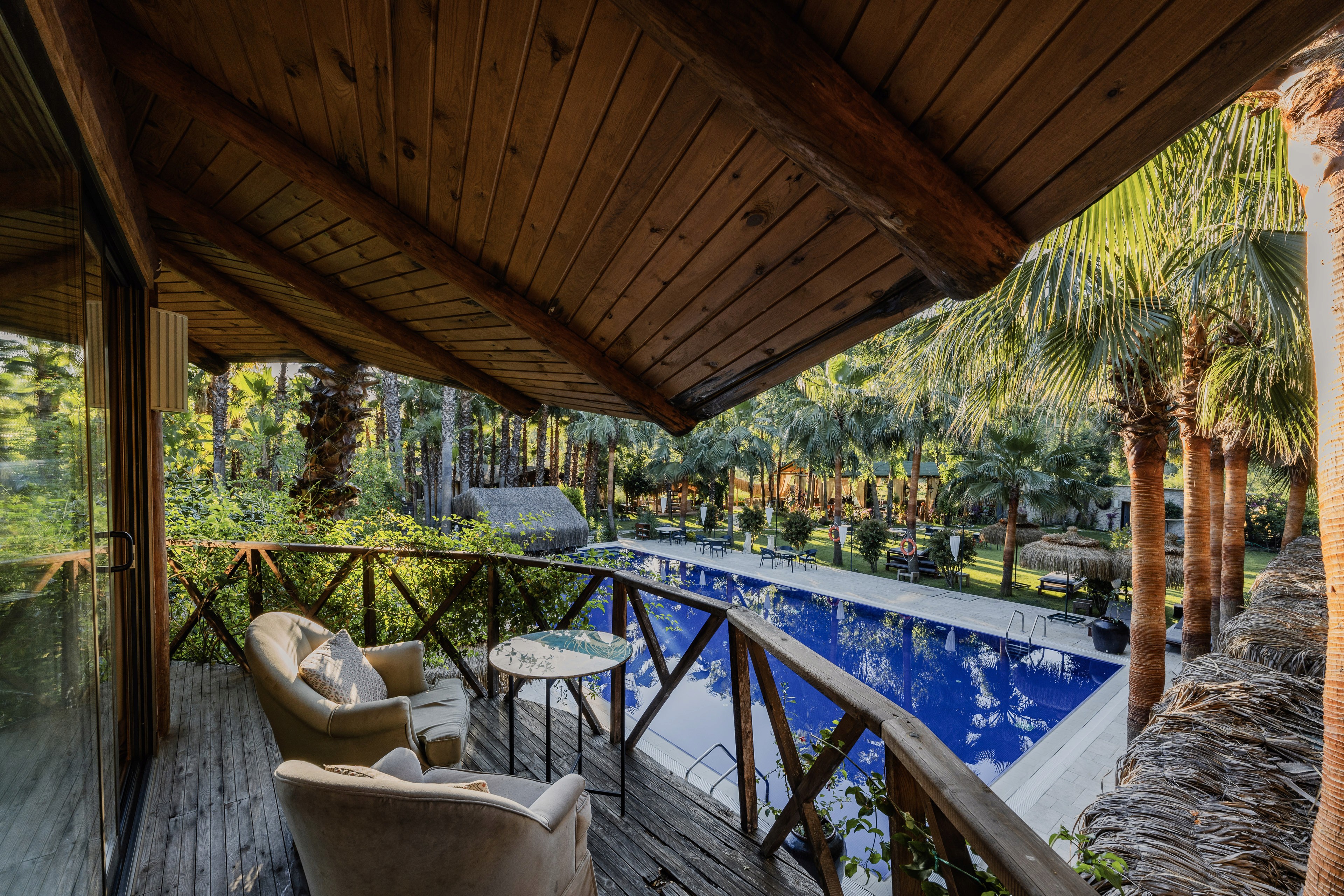 A spacious beachfront hotel suite with a cozy family-friendly vibe. 
