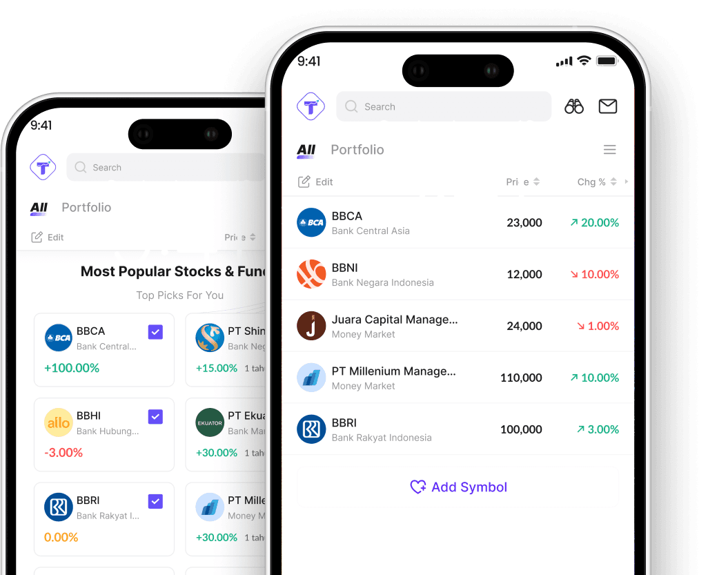 Desktop interface mockup of Tuntun Watchlist feature designed by Jodith Valerie