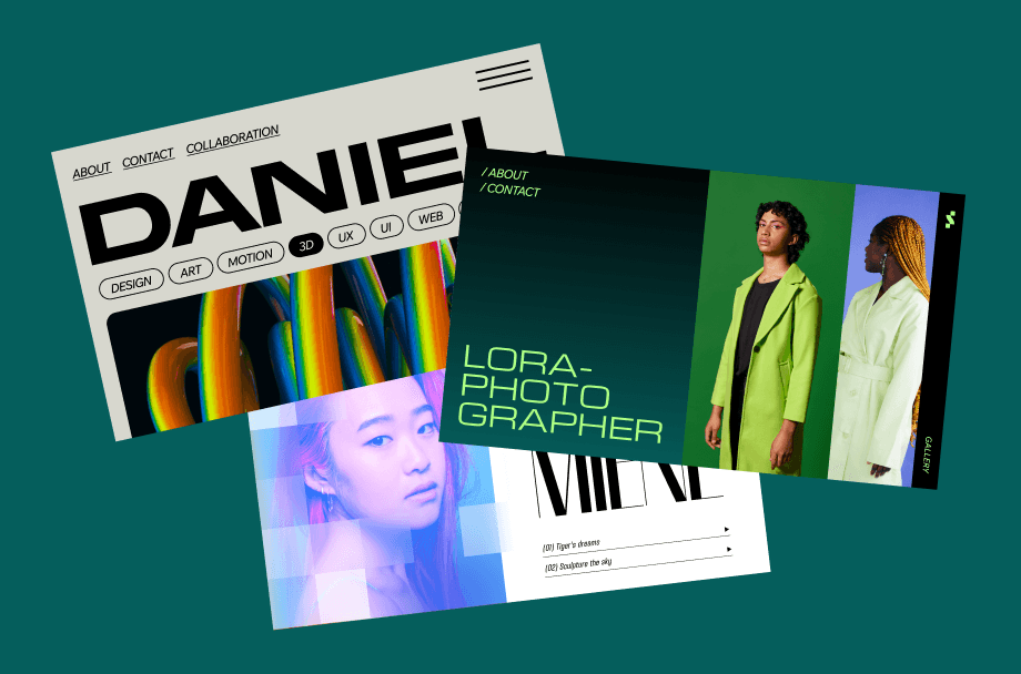 UI UX დიზაინის პორთფოლიოს ფოტოები