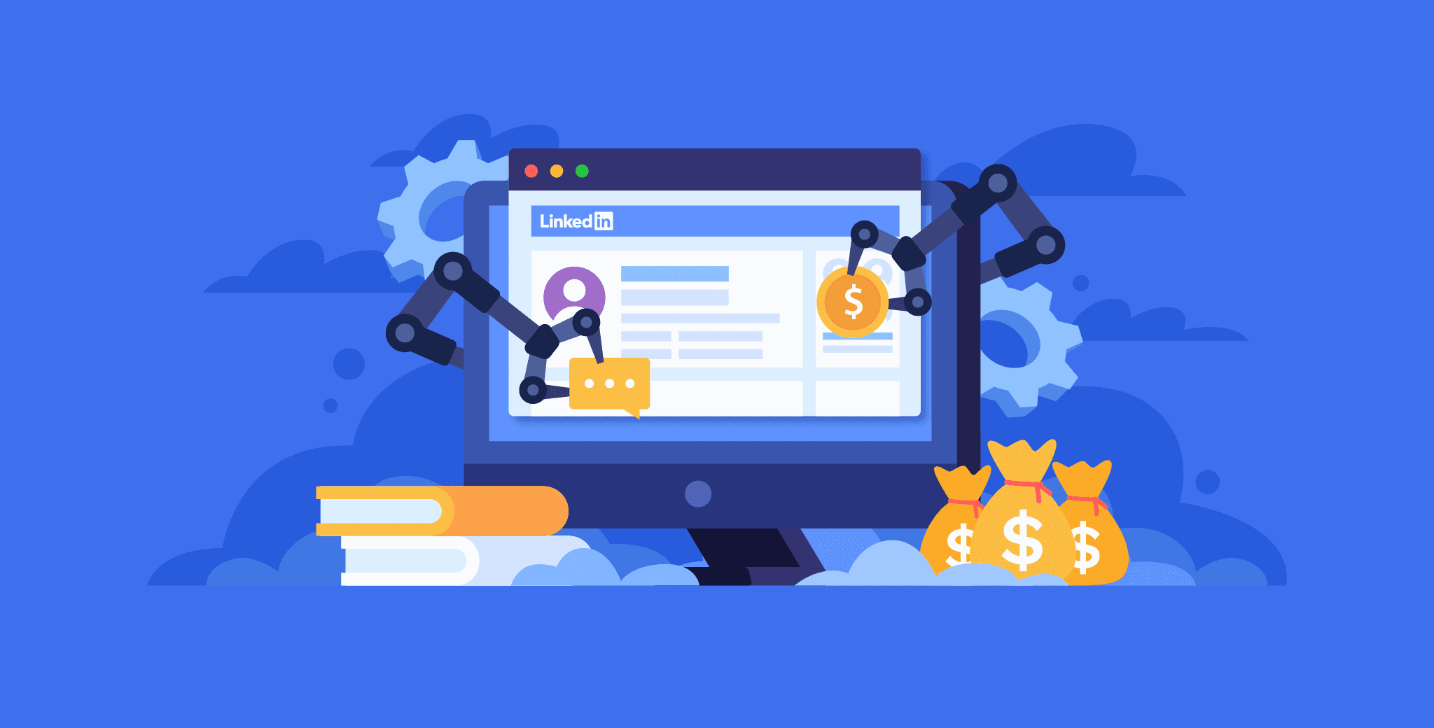 LinkedIn Automation illustration from https://nubela.co/blog/guide-to-linkedin-automation/