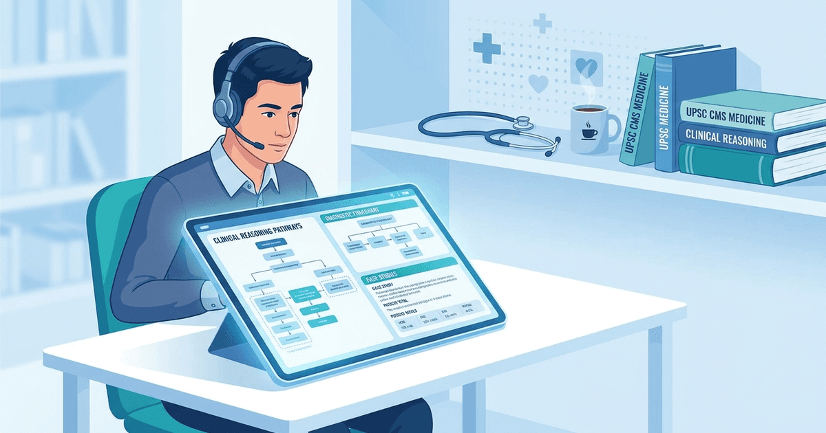 Cover: UPSC CMS Medicine: Use Clinical Rounds to Practice High-Yield Medicine Cases