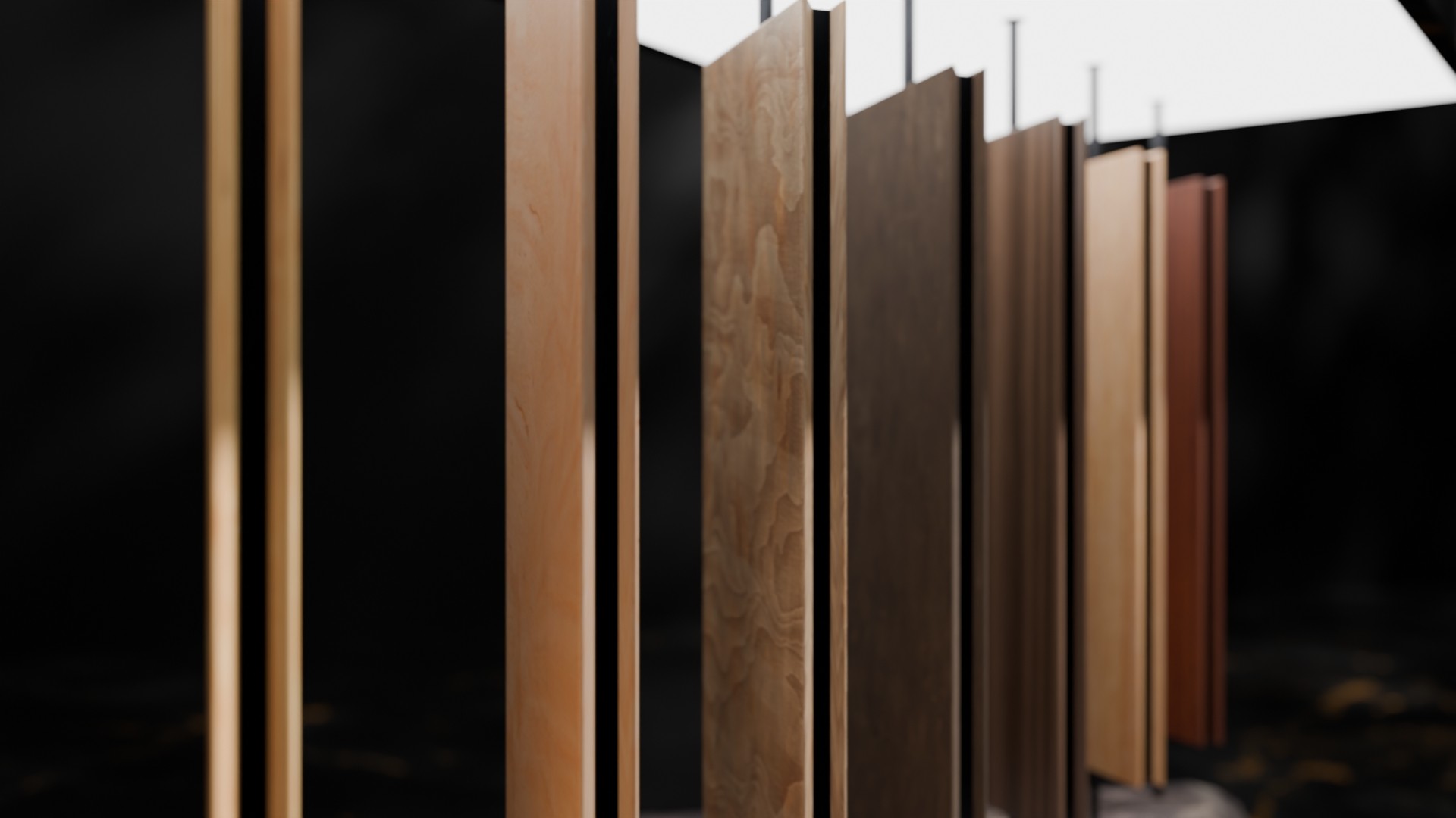 A stack of blue business cards on a blue surface, with one card prominently displayed vertically, highlighting bold white text: "fbcm." Minimal, professional.