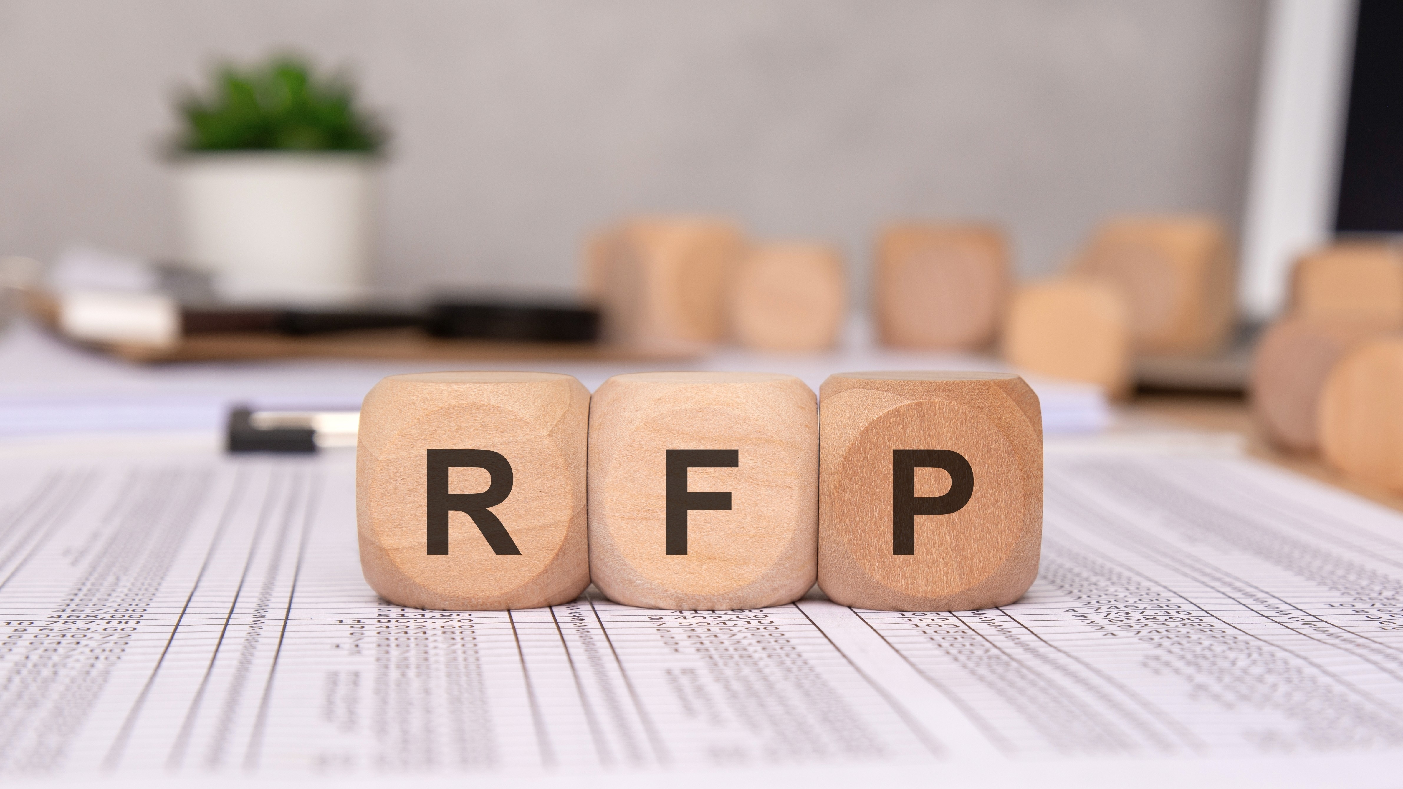 Cubes of Wood with the letters "r" 'f' 'p' on - Spicy Mango