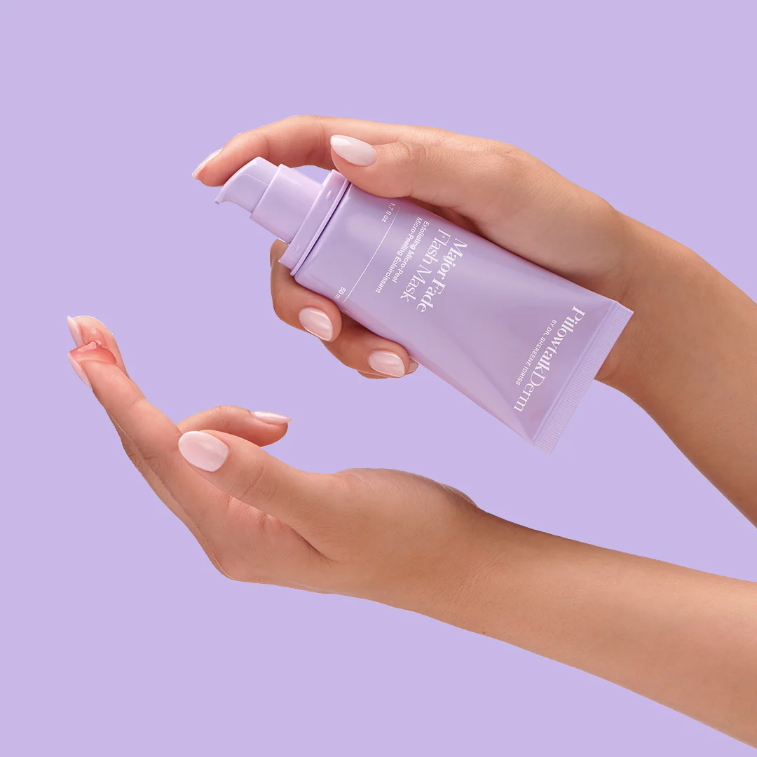 Two hands showing Dr. Idriss flash mask product