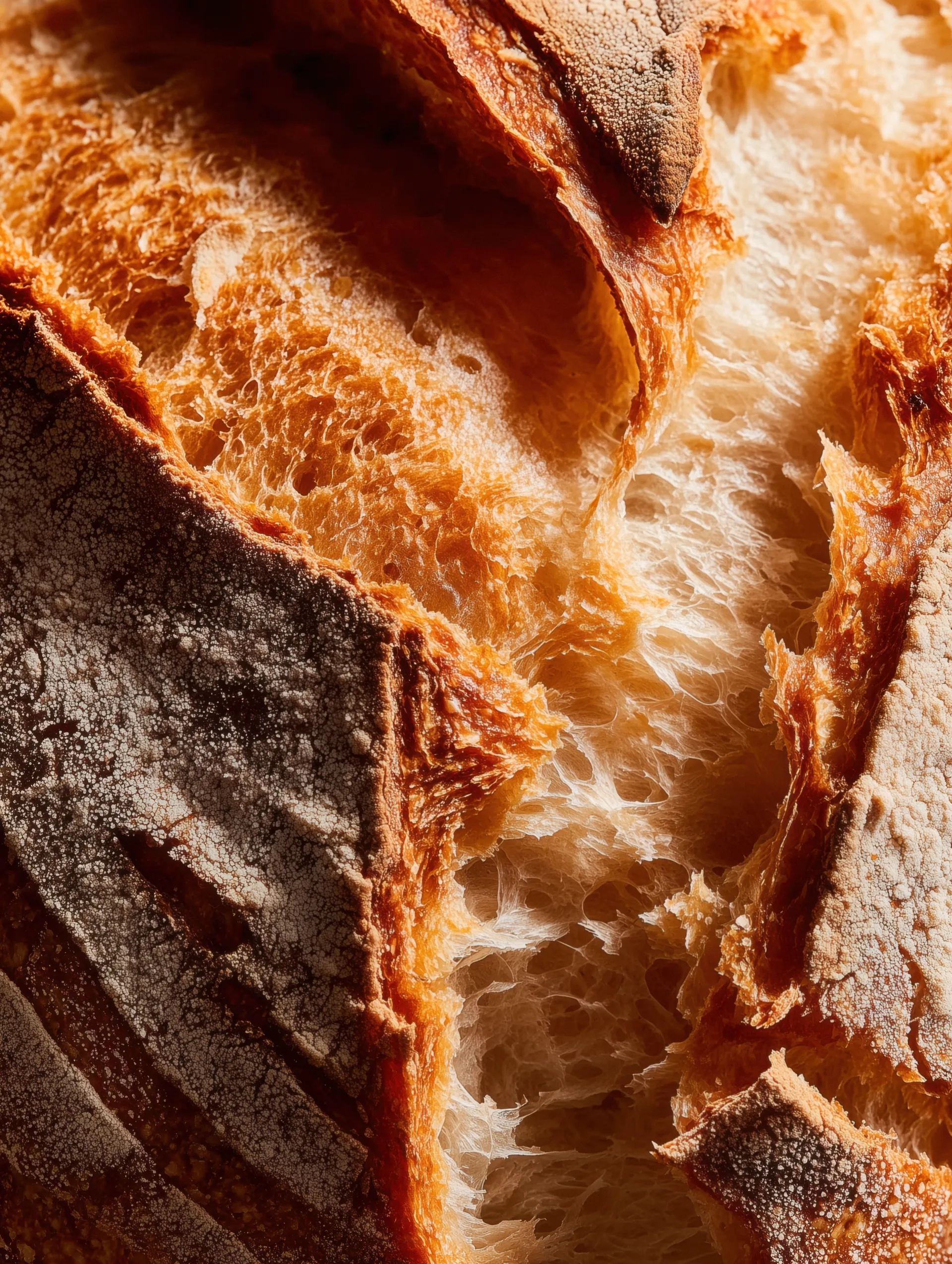 Close up of bread crust