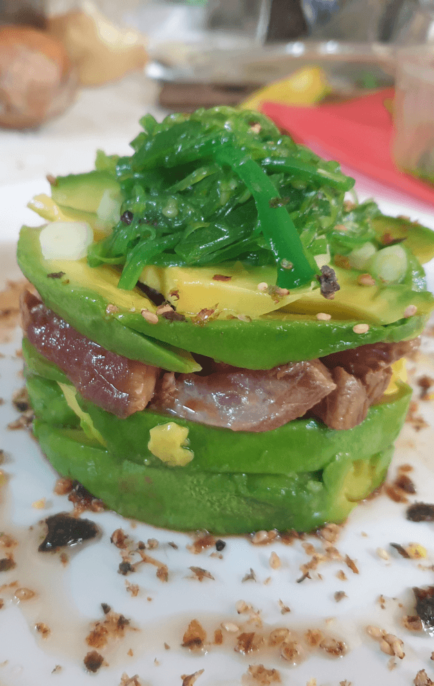 Tuna avacado stack.