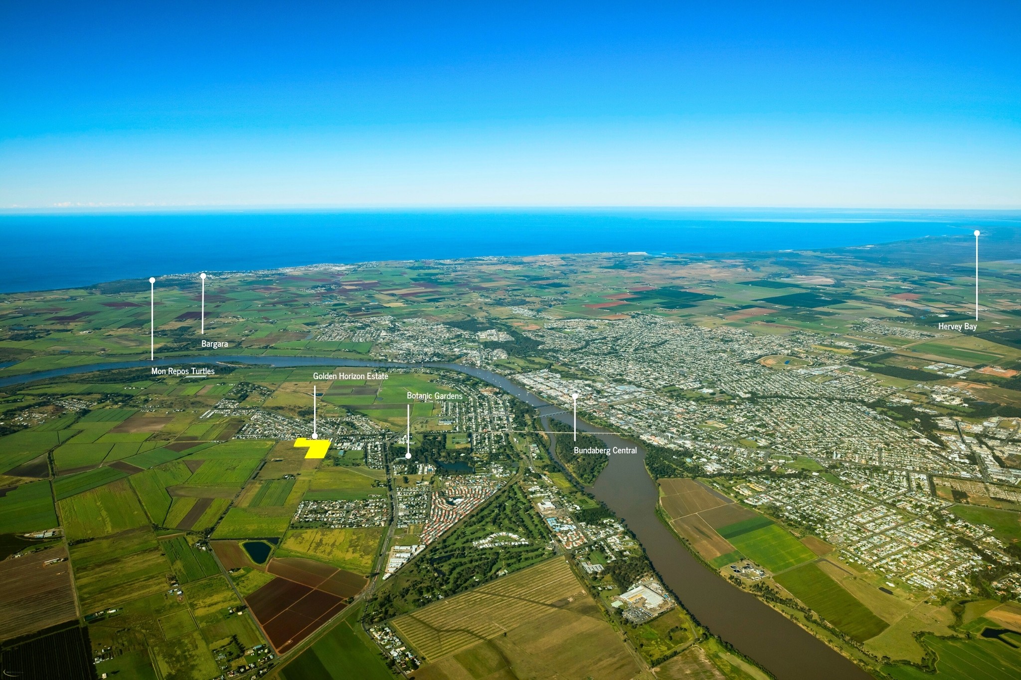 Image of the Bundaberg aerial view