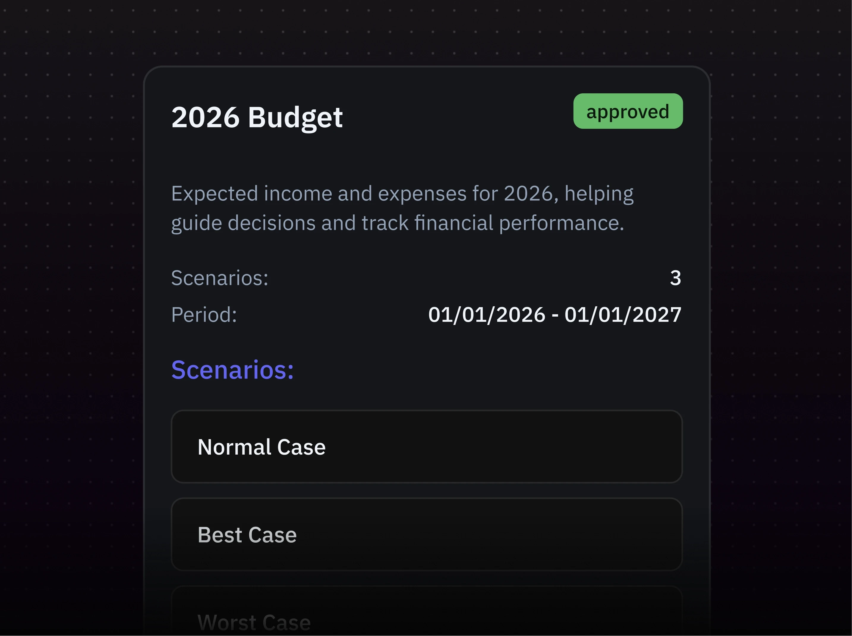 Tangently Create and manage budgets with real data Image