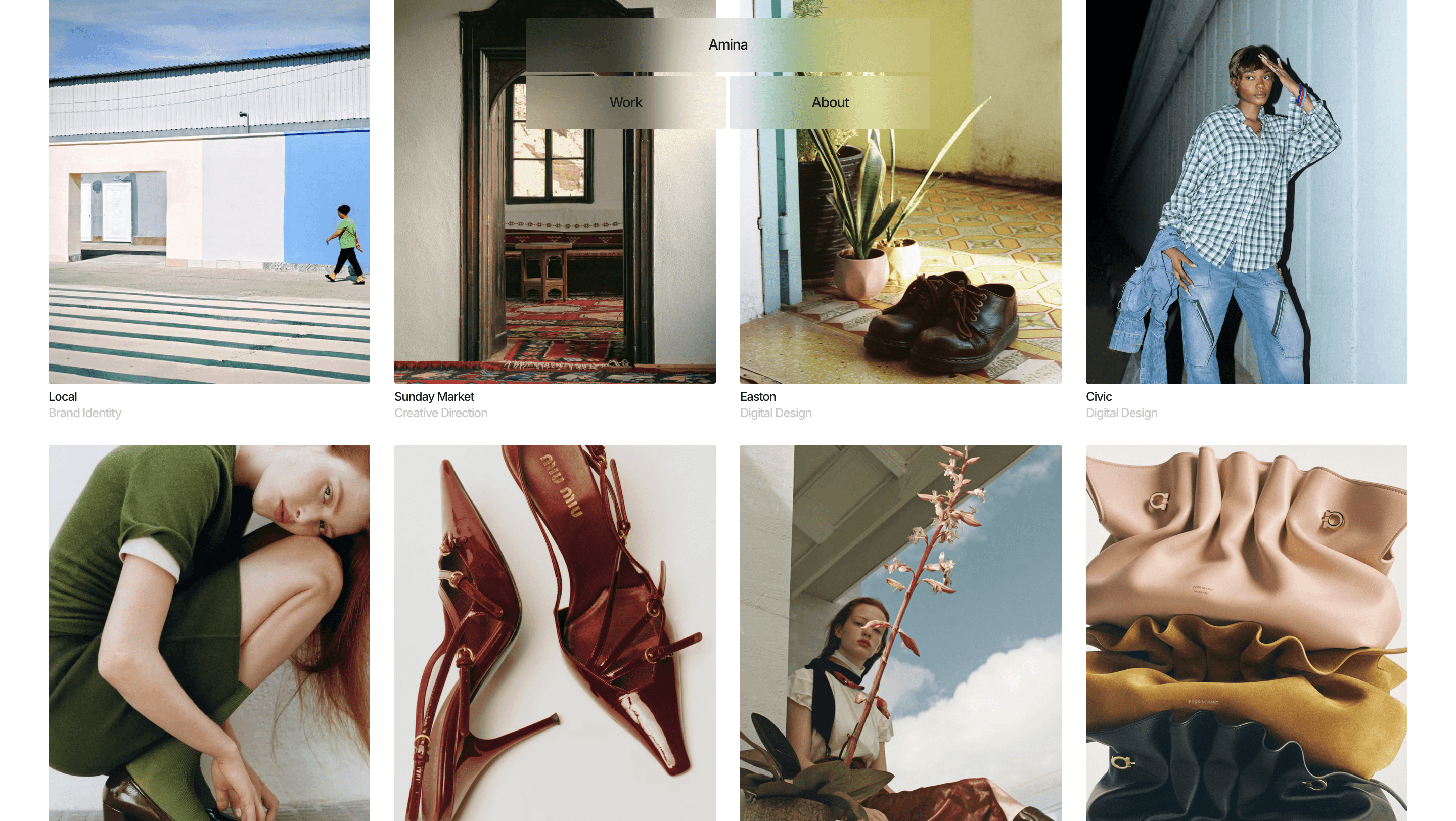 Amina is a modern Framer portfolio template designed for creatives, designers, and studios who value simplicity, balance, and timeless design. Built with refined typography, modular layouts, and fluid interactions, Amina makes it effortless to present work with clarity and intention. Perfect for showcasing visual identities, creative direction, or digital projects, this template offers a minimal yet expressive foundation for building a professional online portfolio.
